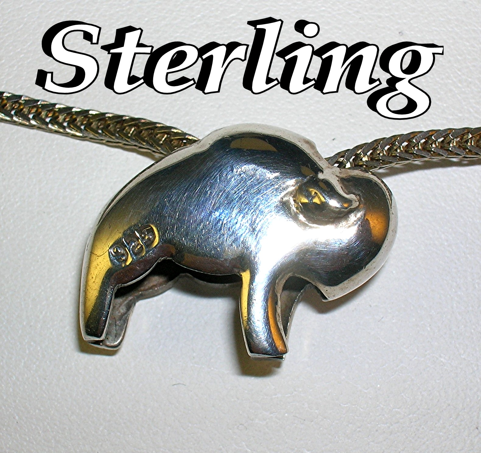 Danecrft  Sterling Silver Chain with Buffalo