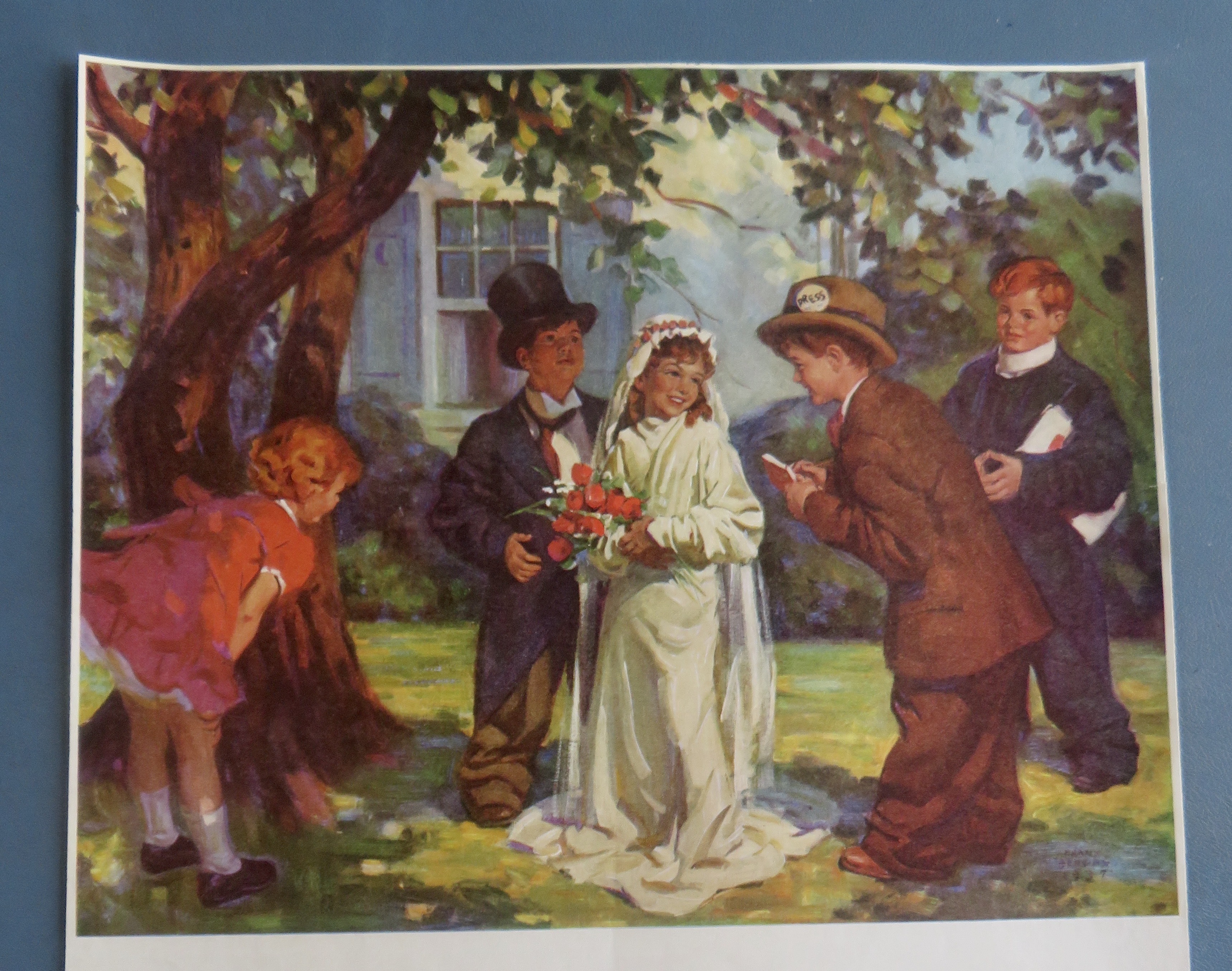 1927 Packard with Children Pretending To Get Married