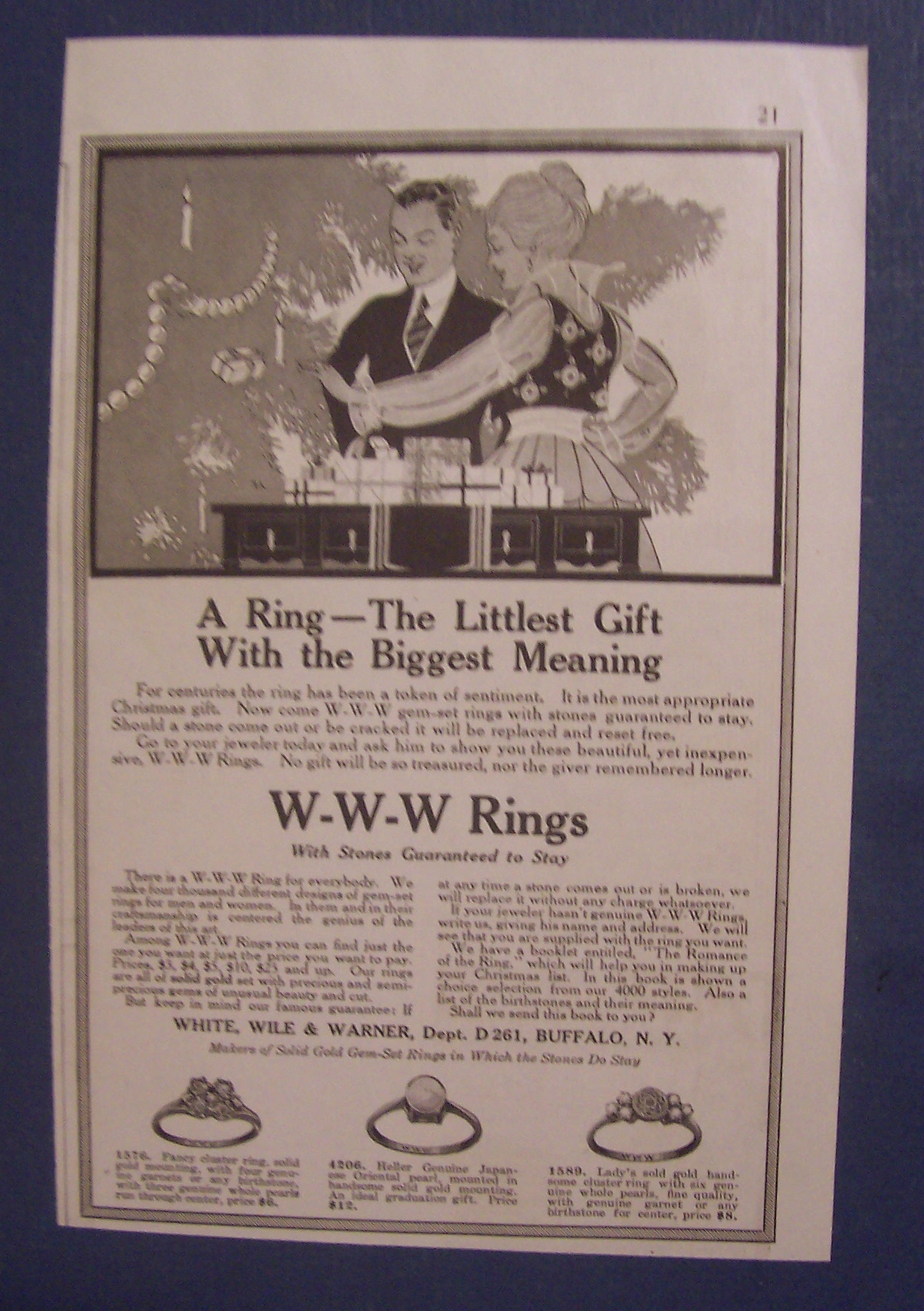 1916  W - W - W  Rings