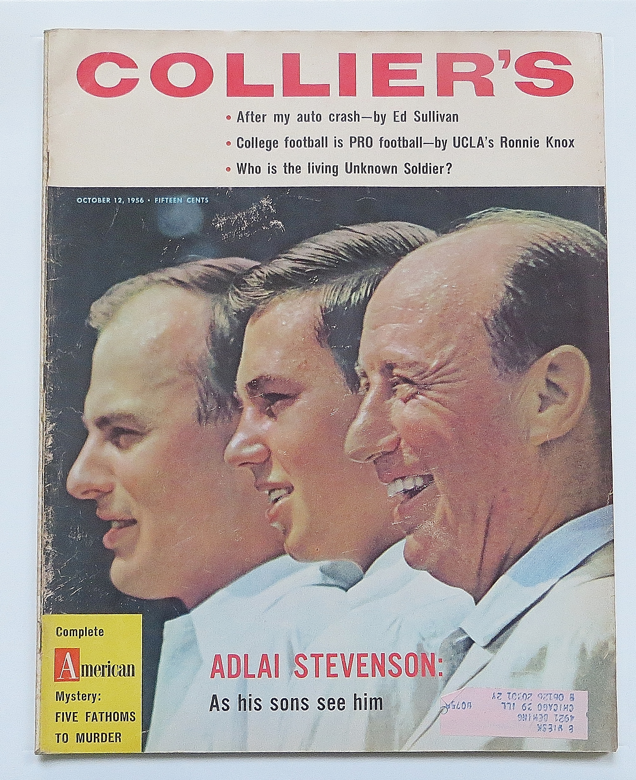 Collier's Magazine October 12, 1956 Adlai Stevenson