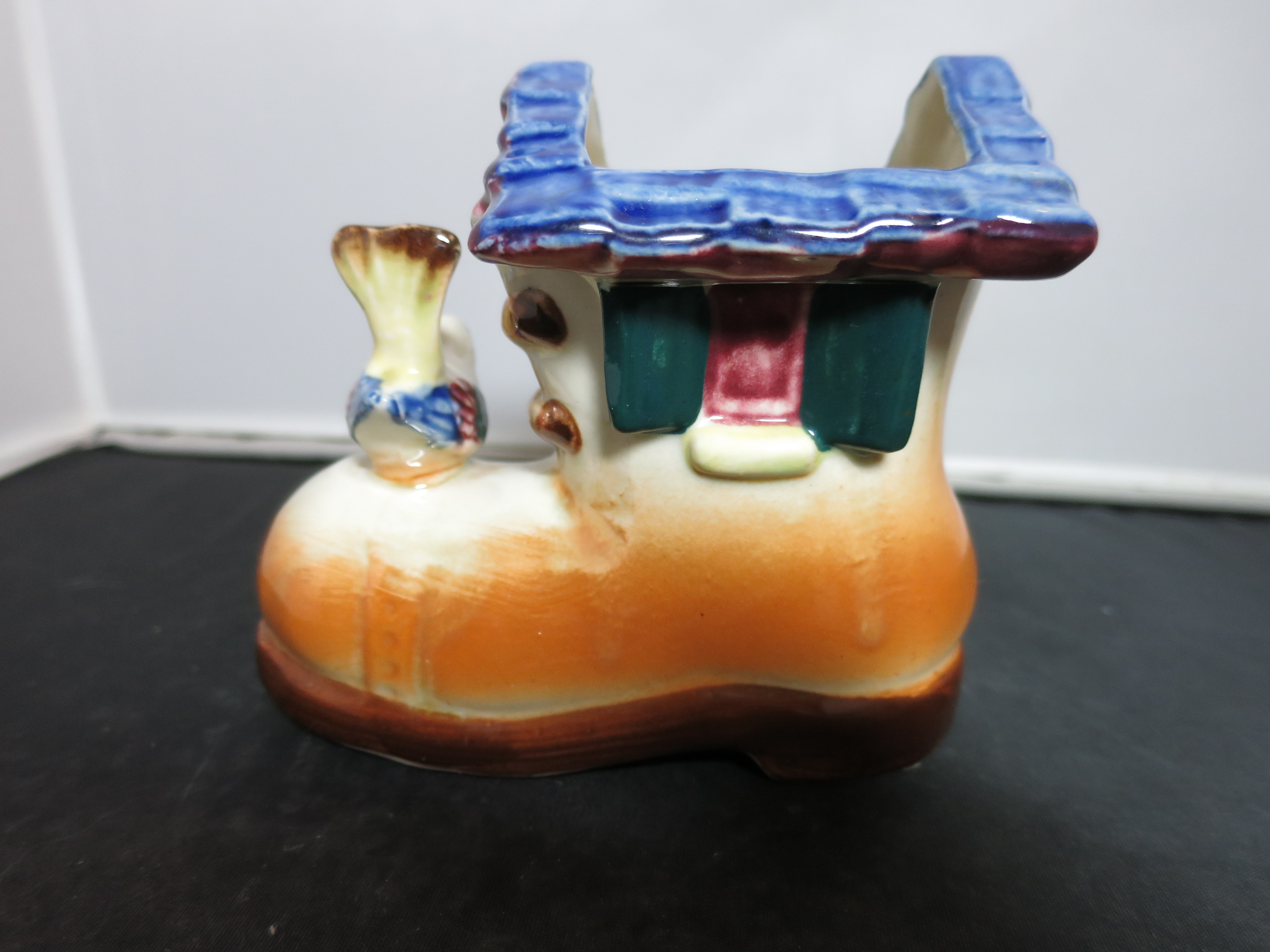 Vintage Shoe House Planter Bird Shoe Bird House Made in Japan