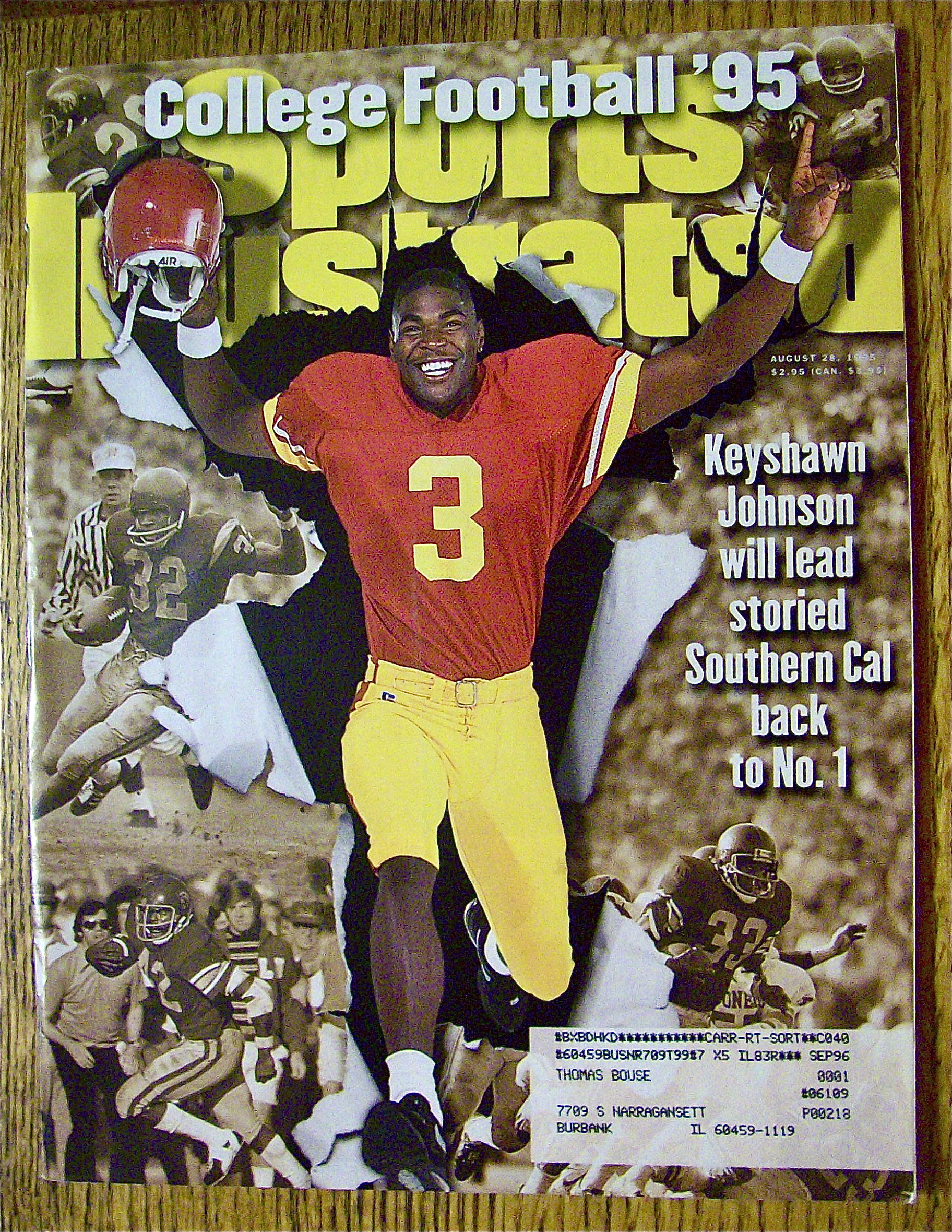Sports Illustrated Magazine August 28, 1995 K Johnson