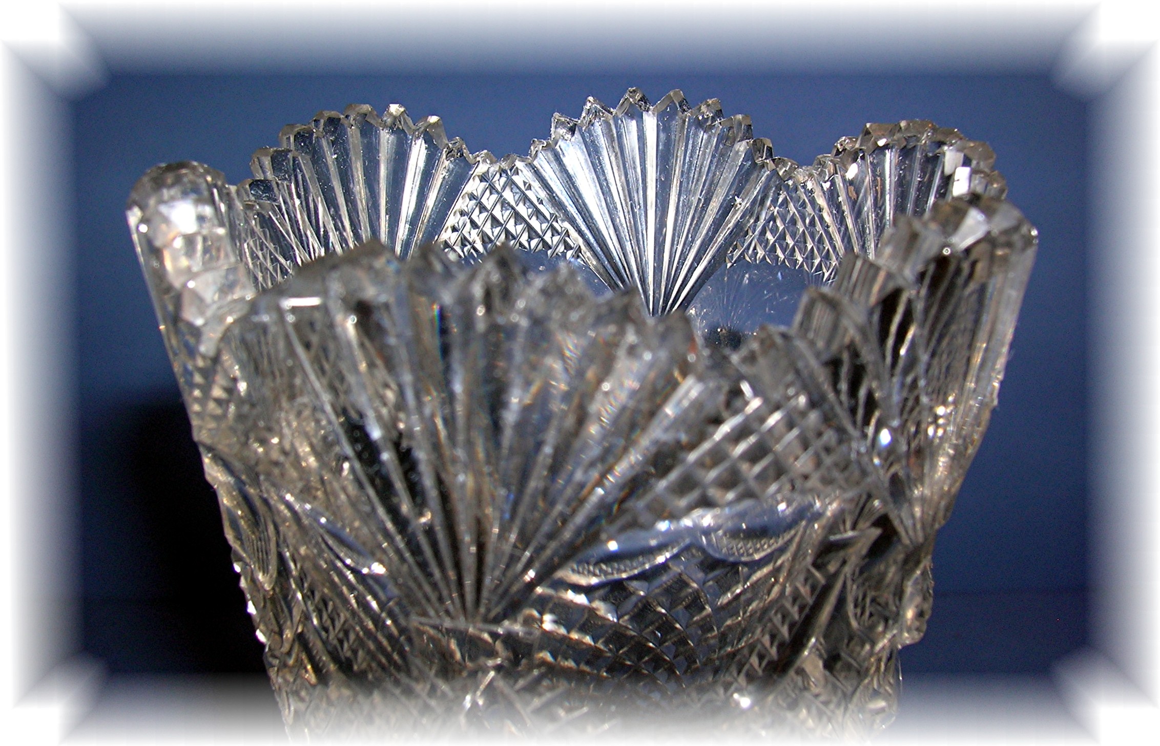 10 Inch Brilliant Cut Glass Vase.