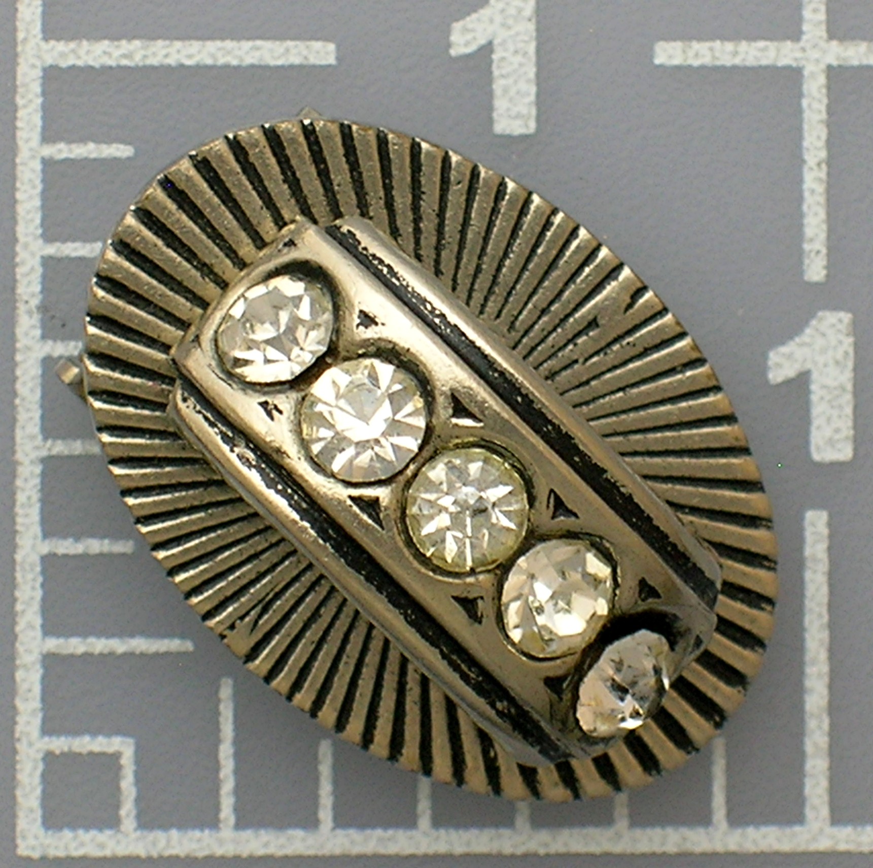 SmaDress Clip Silvertone Crystal Small USA