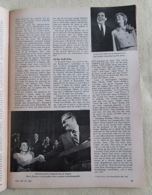 Time Magazine May 10, 1968 Peace Talks: The Scenario In Paris