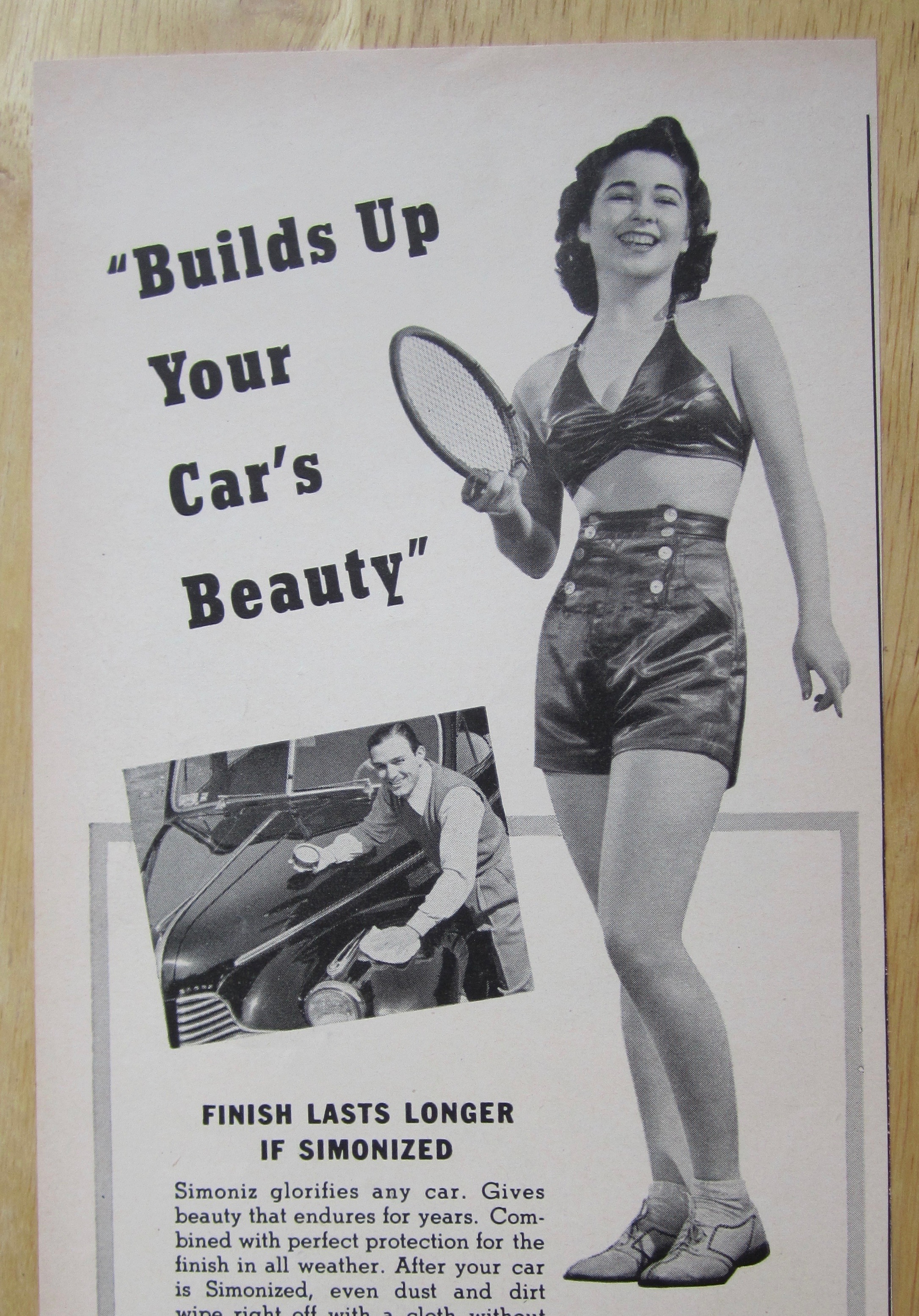 1940 Simoniz & Simoniz Kleener with Lovely Woman