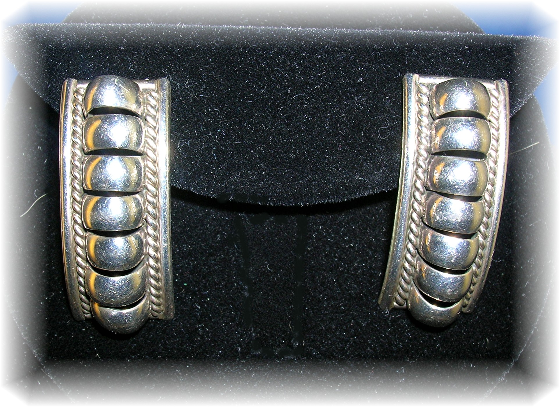 Sterling Silver Signed P A Post Earrings