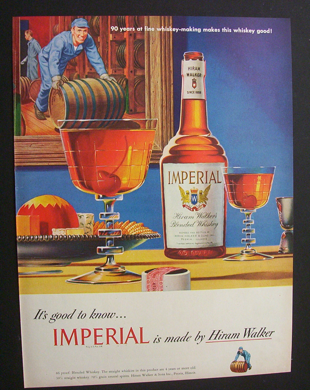 1948 Dual Ad: Imperial  Whiskey  &  Coffee  Ad