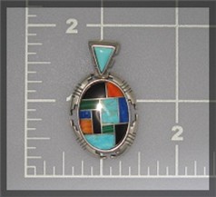 Spiny Oyster Turquoise Lapis Malachite Onyx Sterling P