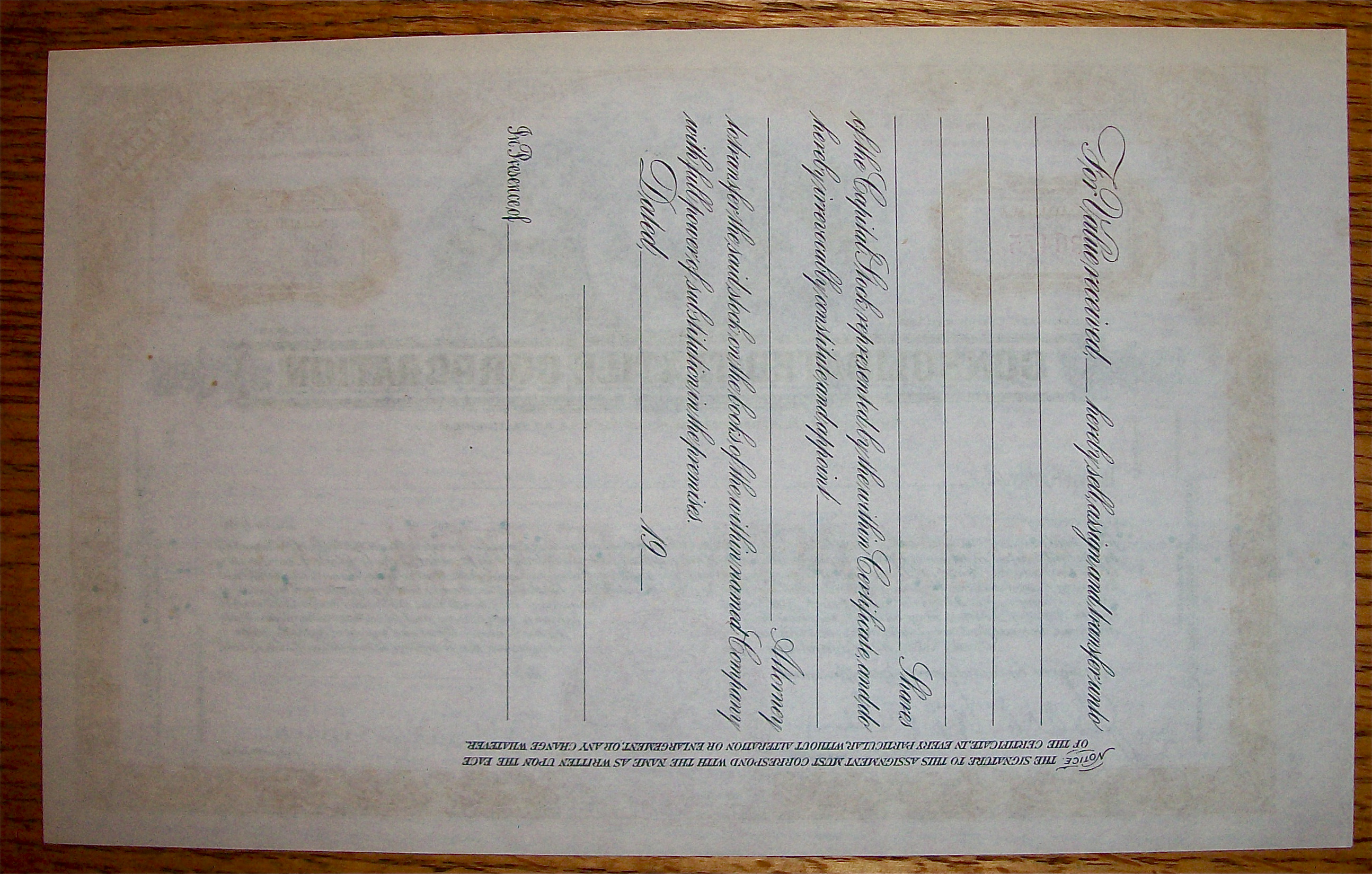 1920's Consolidated Textile Corp Stock Certificate