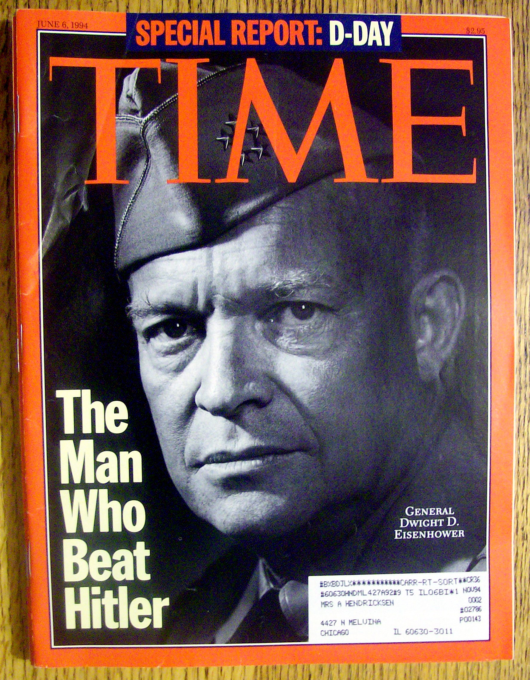 Time Magazine-June 6, 1994-General Dwight D. Eisenhower