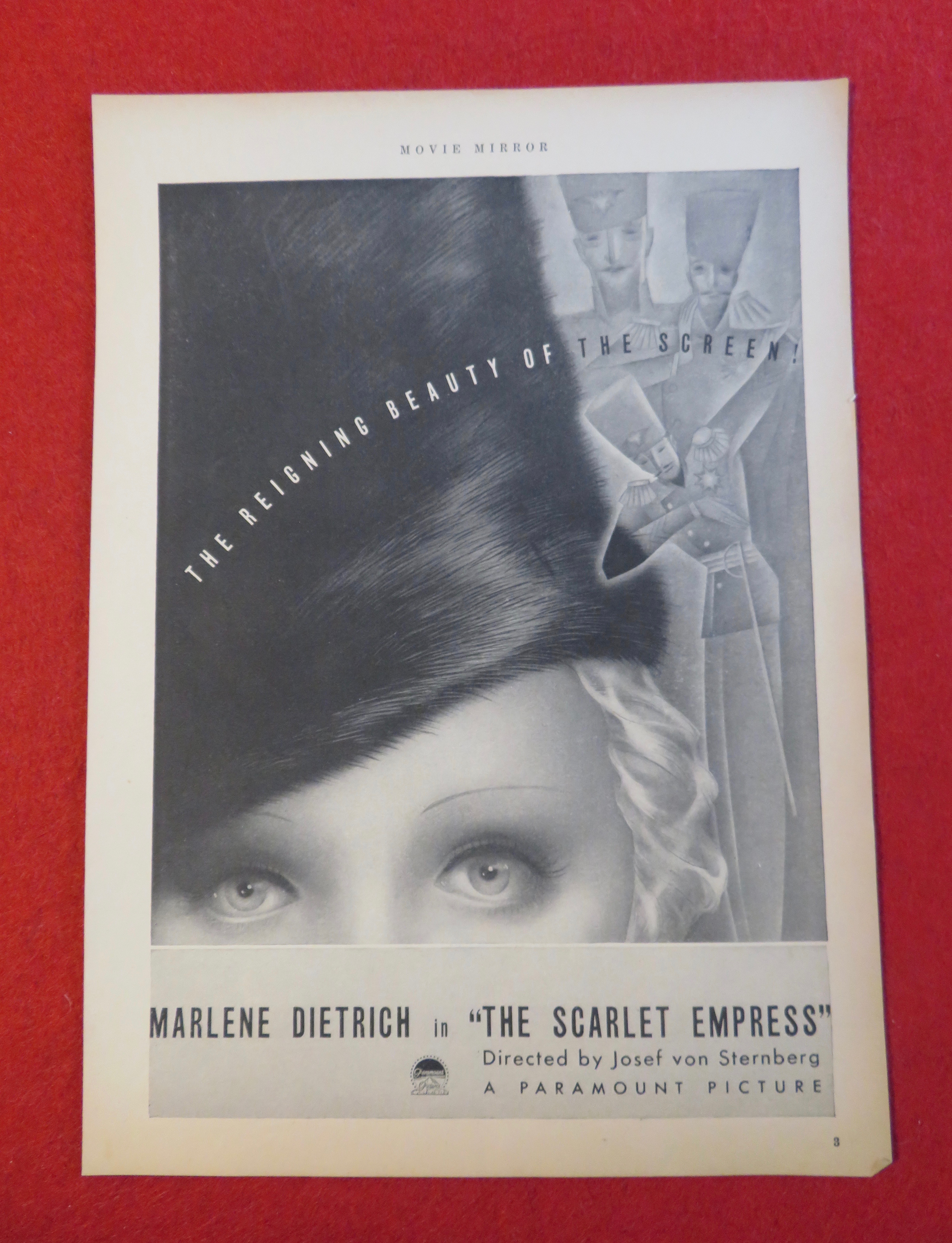 1934 The Scarlet Empress with Marlene Dietrich