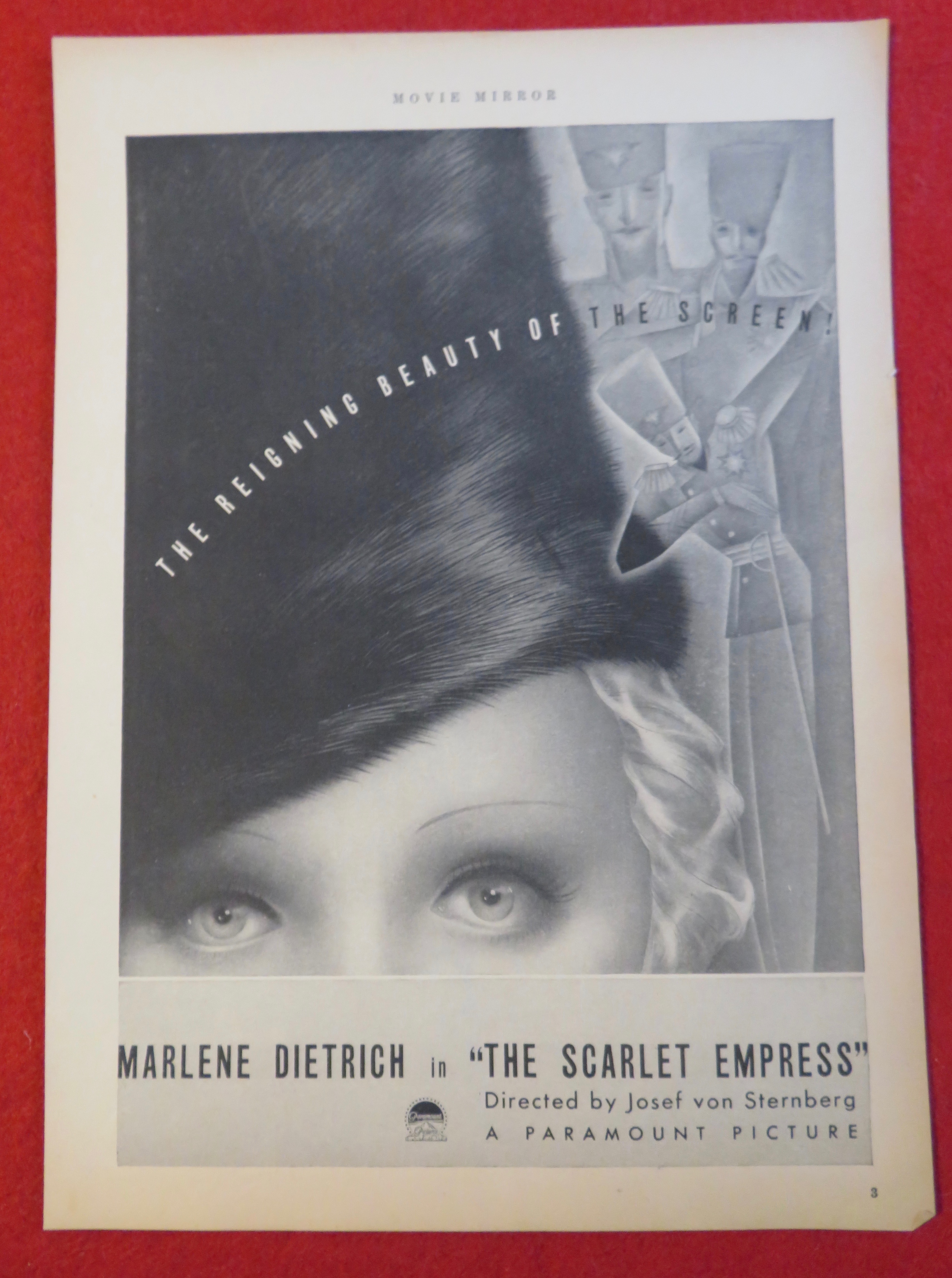 1934 The Scarlet Empress with Marlene Dietrich