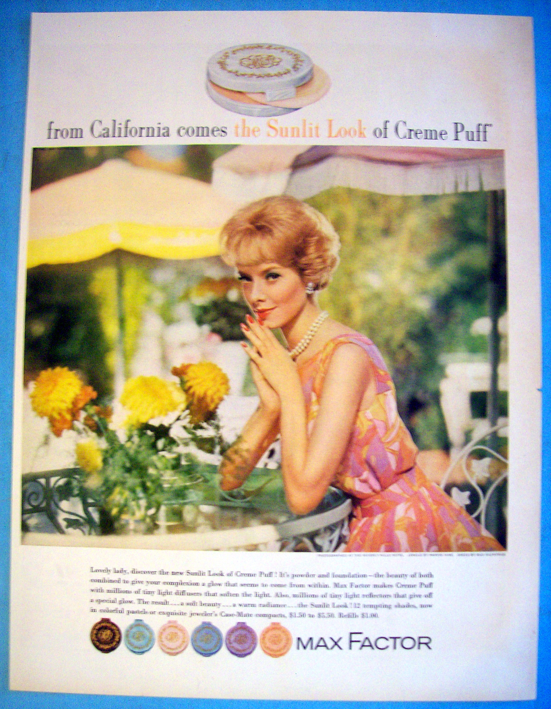 1962 Max Factor with Sunlit Look Of Creme Puff