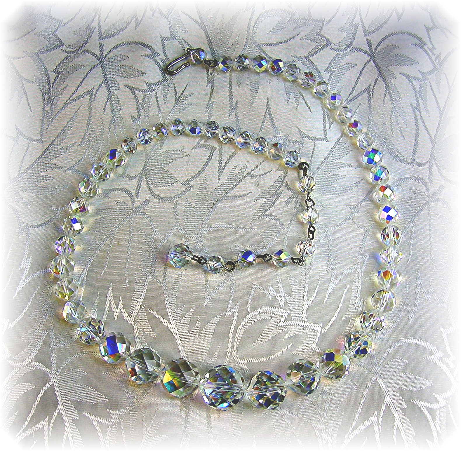 Cut Crystal Borealis Graduated Necklace