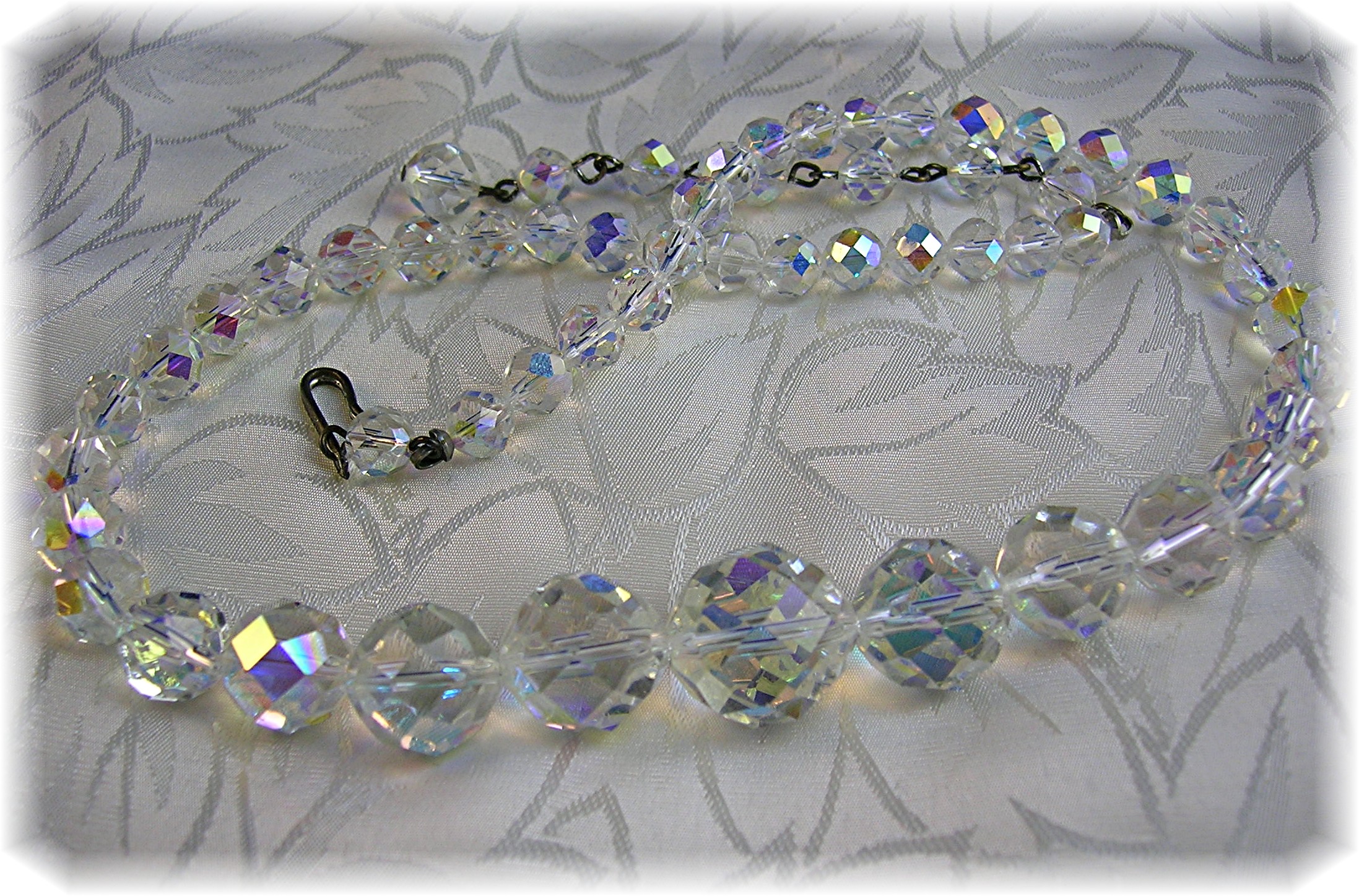 Cut Crystal Borealis Graduated Necklace