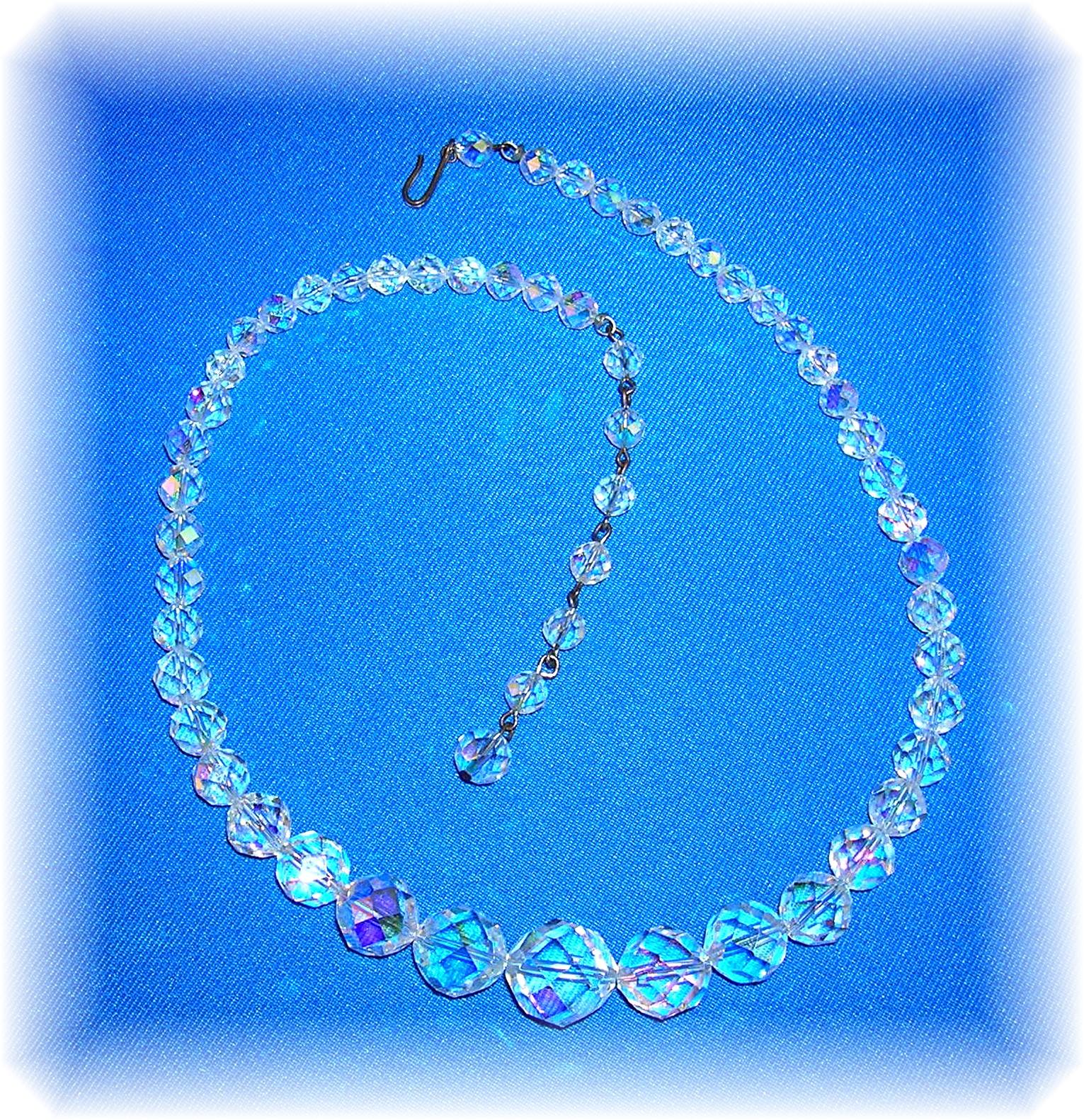 Cut Crystal Borealis Graduated Necklace
