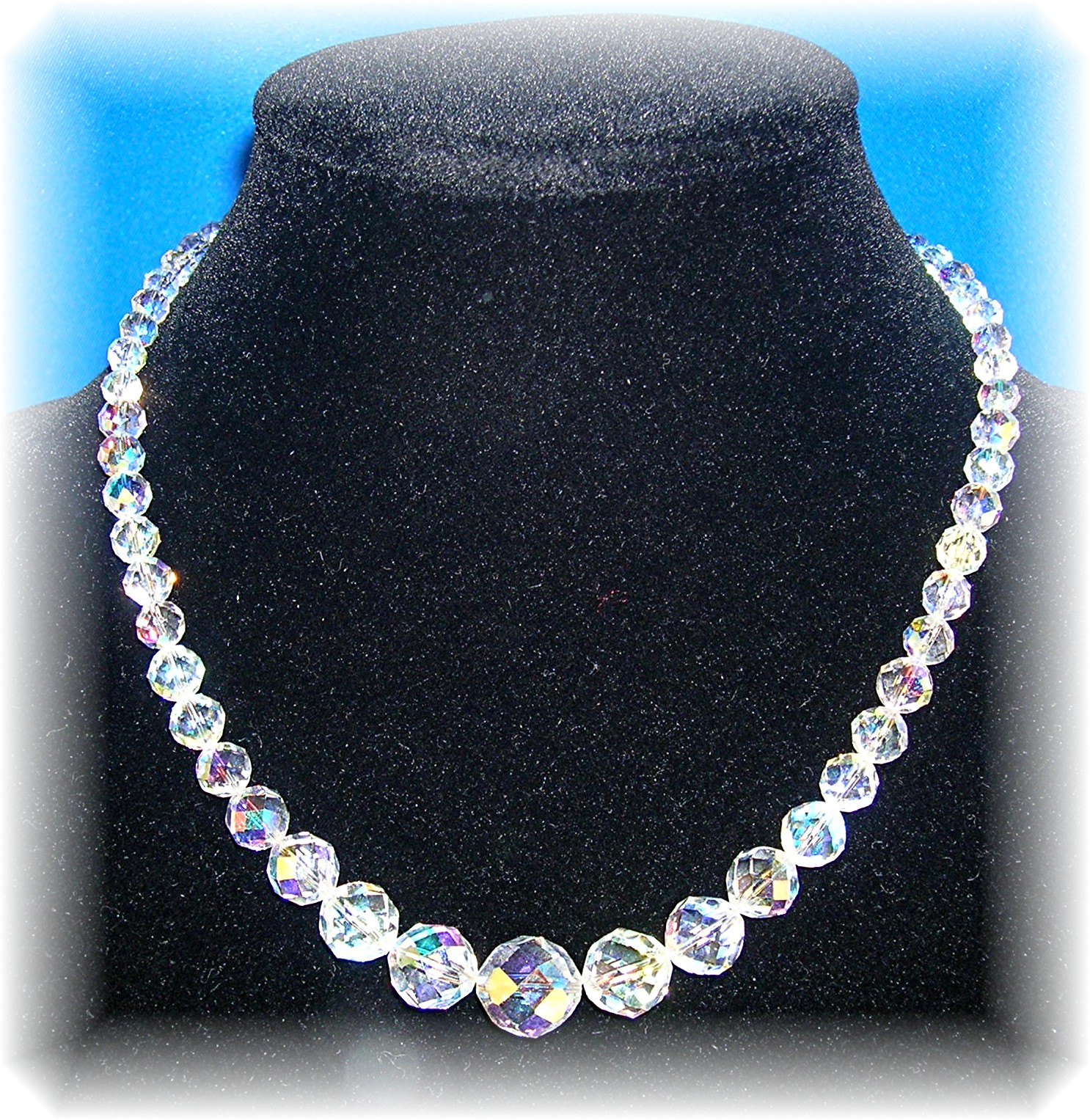 Cut Crystal Borealis Graduated Necklace