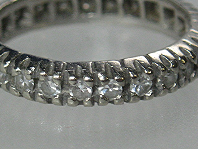 Ring 14K White Gold Diamond Wedding Eternity