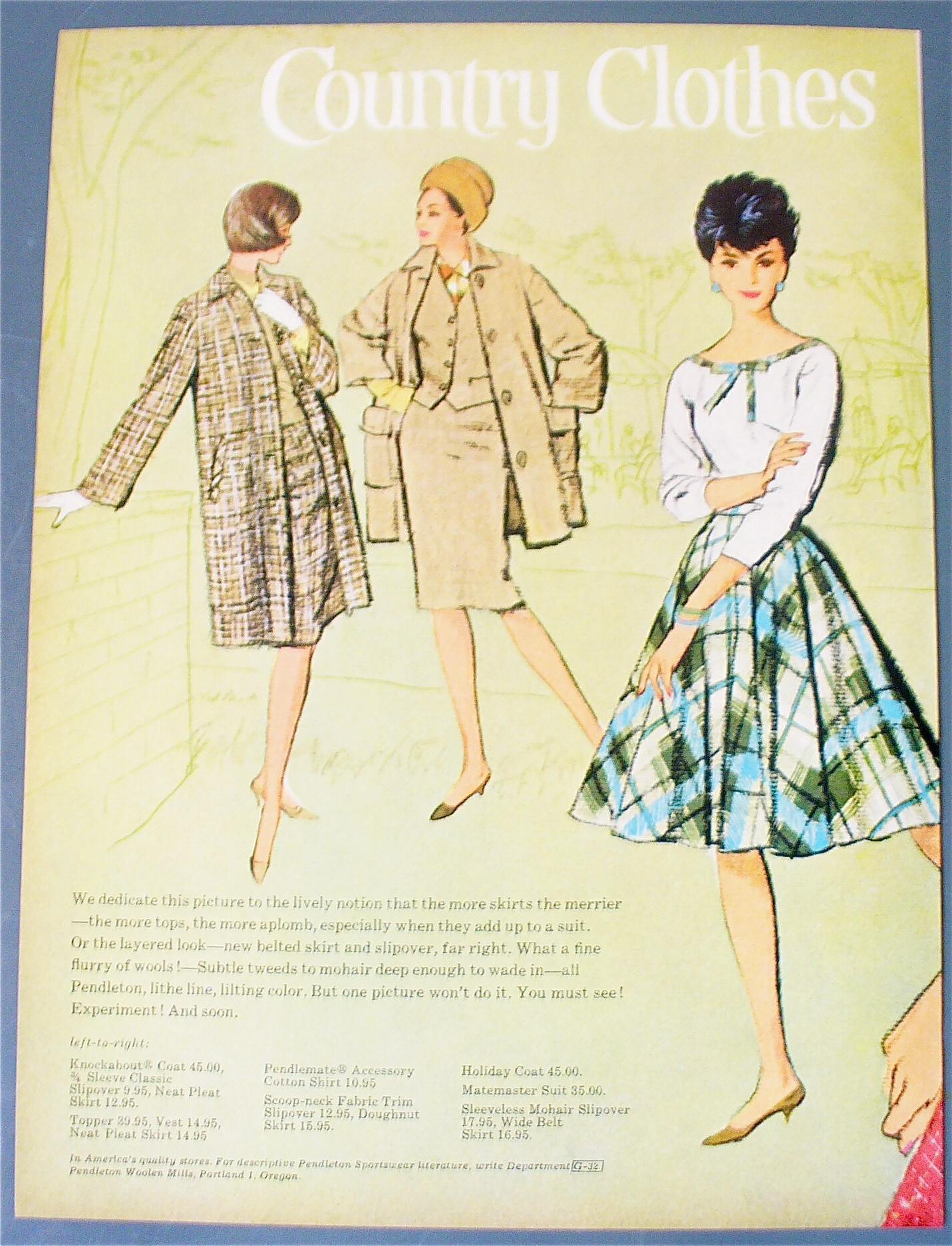 1963 Country Clothes By Pendleton with Women