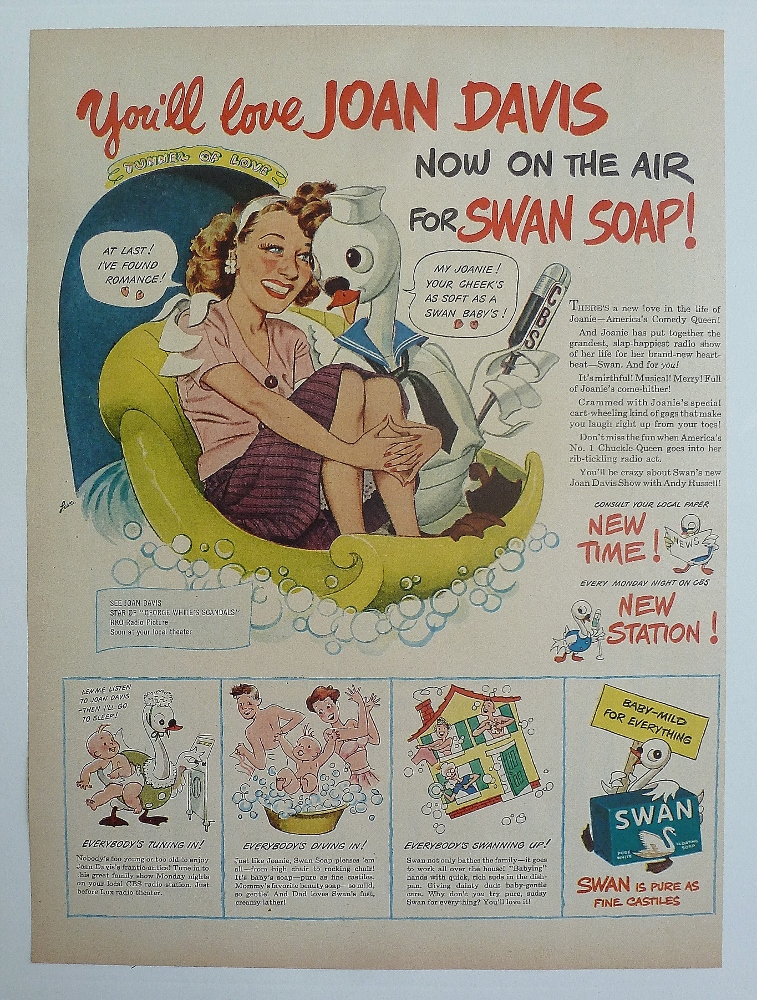 1945 Swan Soap With Joan Davis