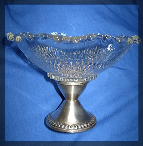 Candy Dish, Duchin Sterling, footed crystal