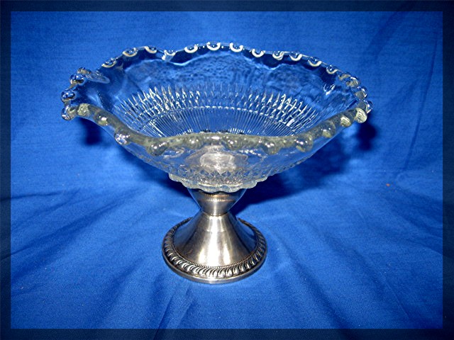 Candy Dish, Duchin Sterling, footed crystal