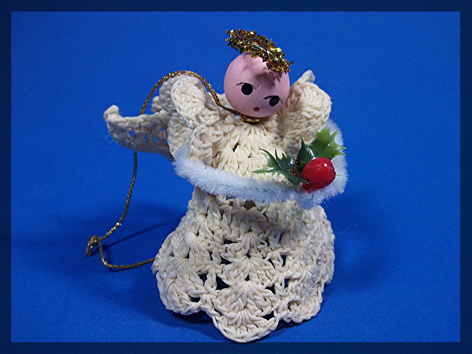 Christmas Tree Ornament hand Crocheted Angel