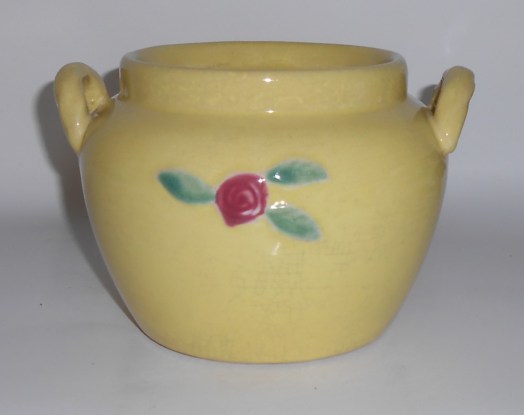 VINTAGE Coors Pottery Rosebud Yellow Utility Jar