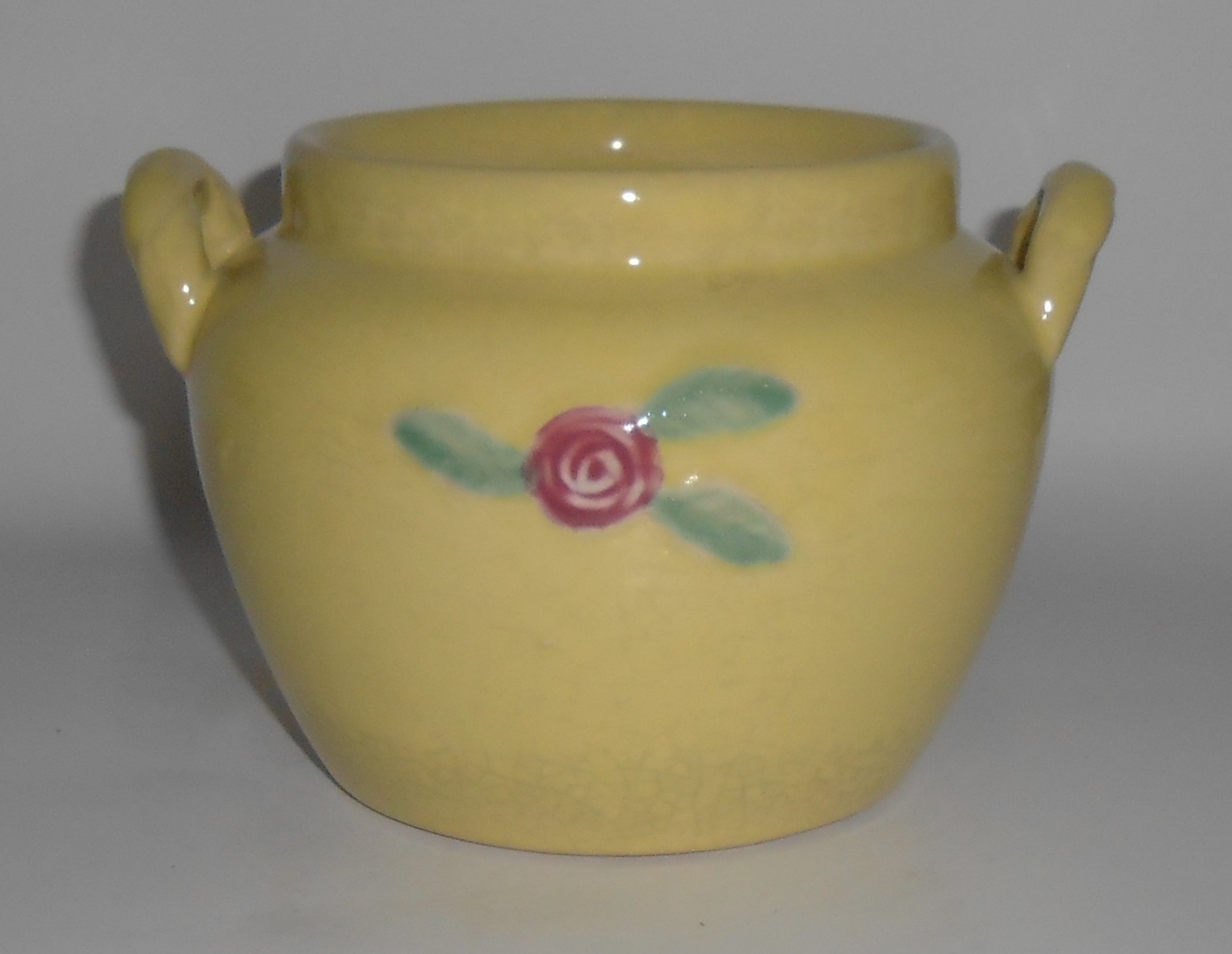 VINTAGE Coors Pottery Rosebud Yellow Utility Jar