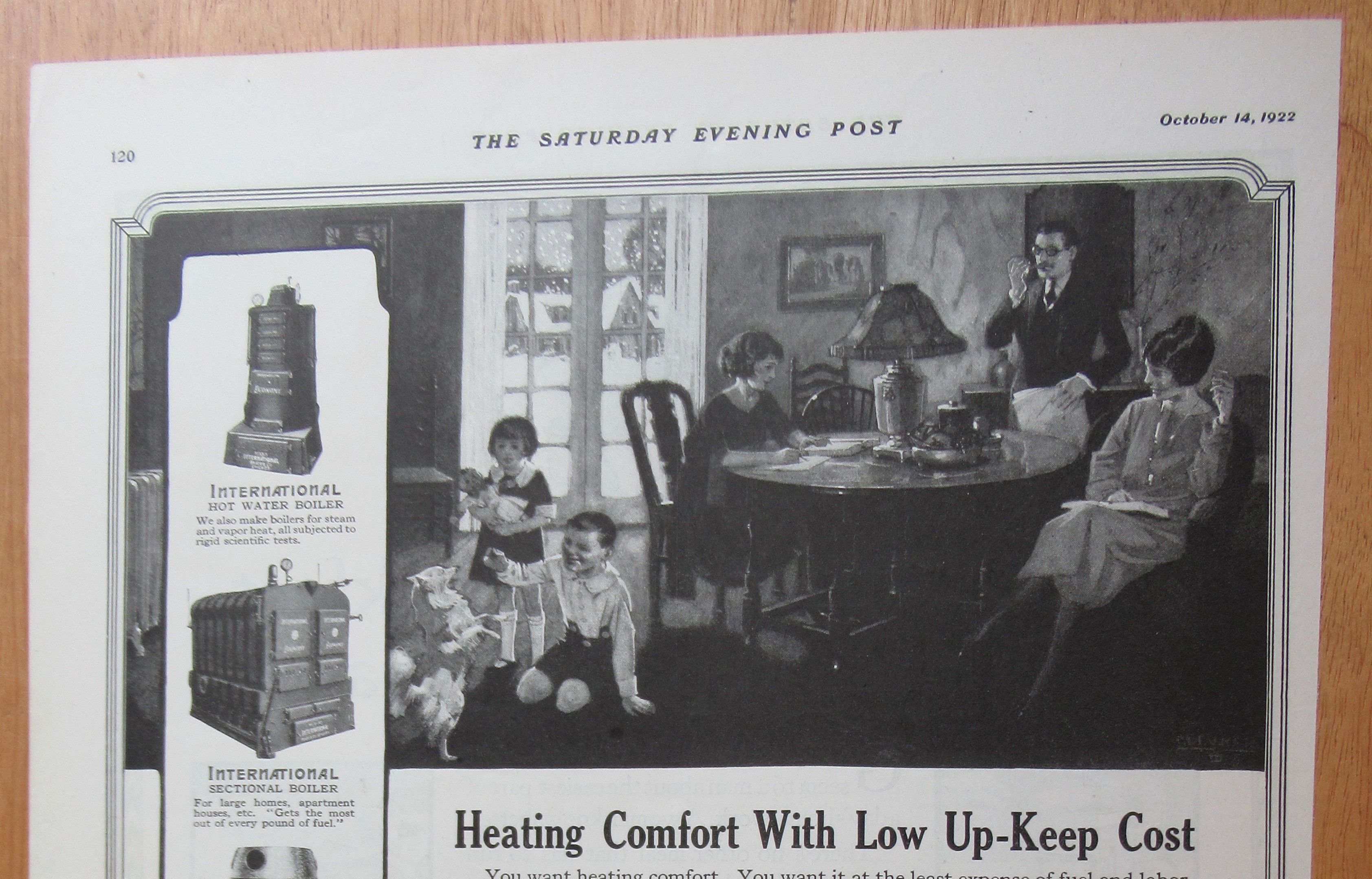 1922 International Heater Company w/Family Around Table
