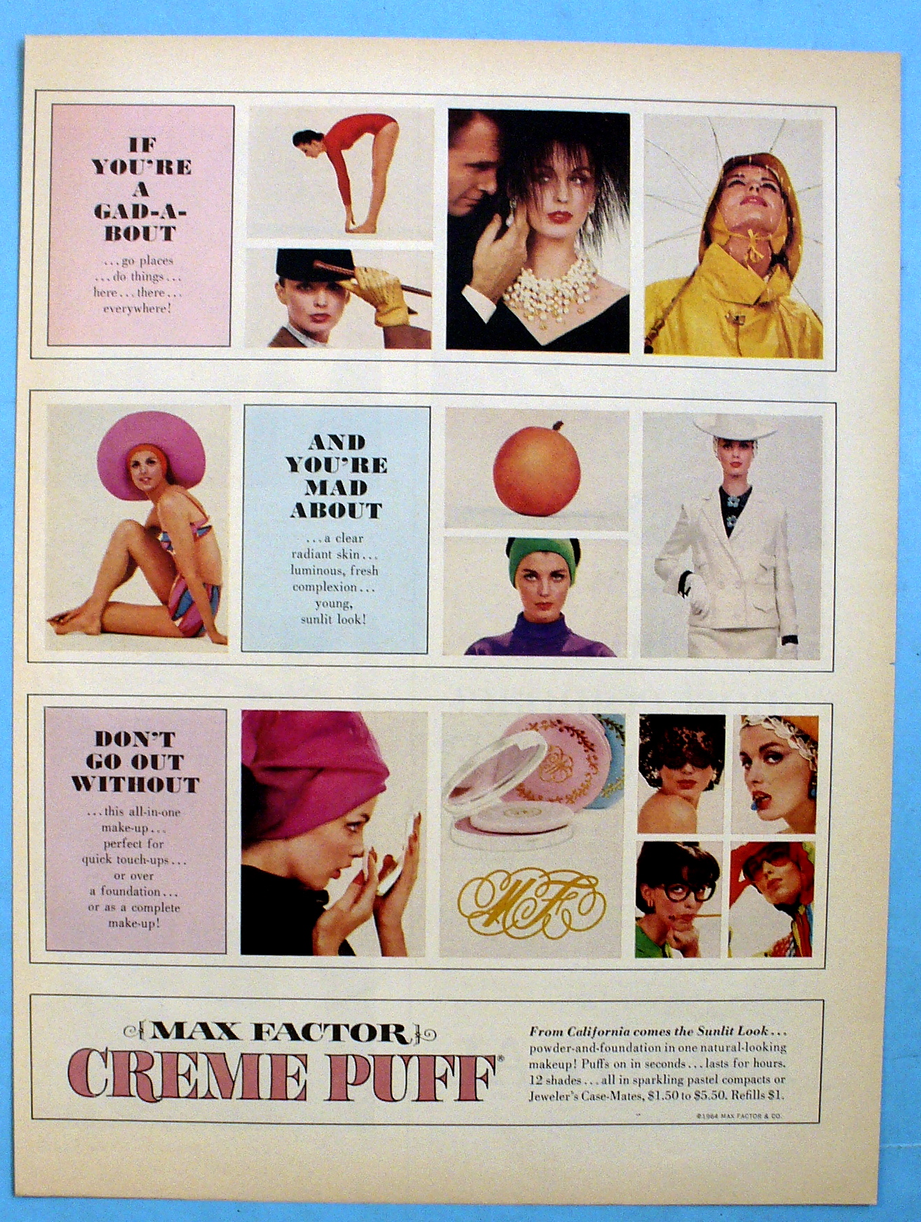 1964 Max Factor Creme Puff w/ Lovely Women