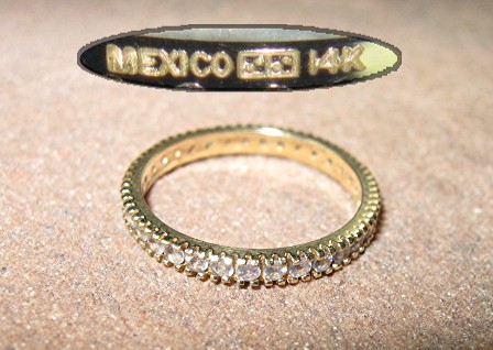 Ring 14K Yellow Gold Tanzanite Eternity Ring