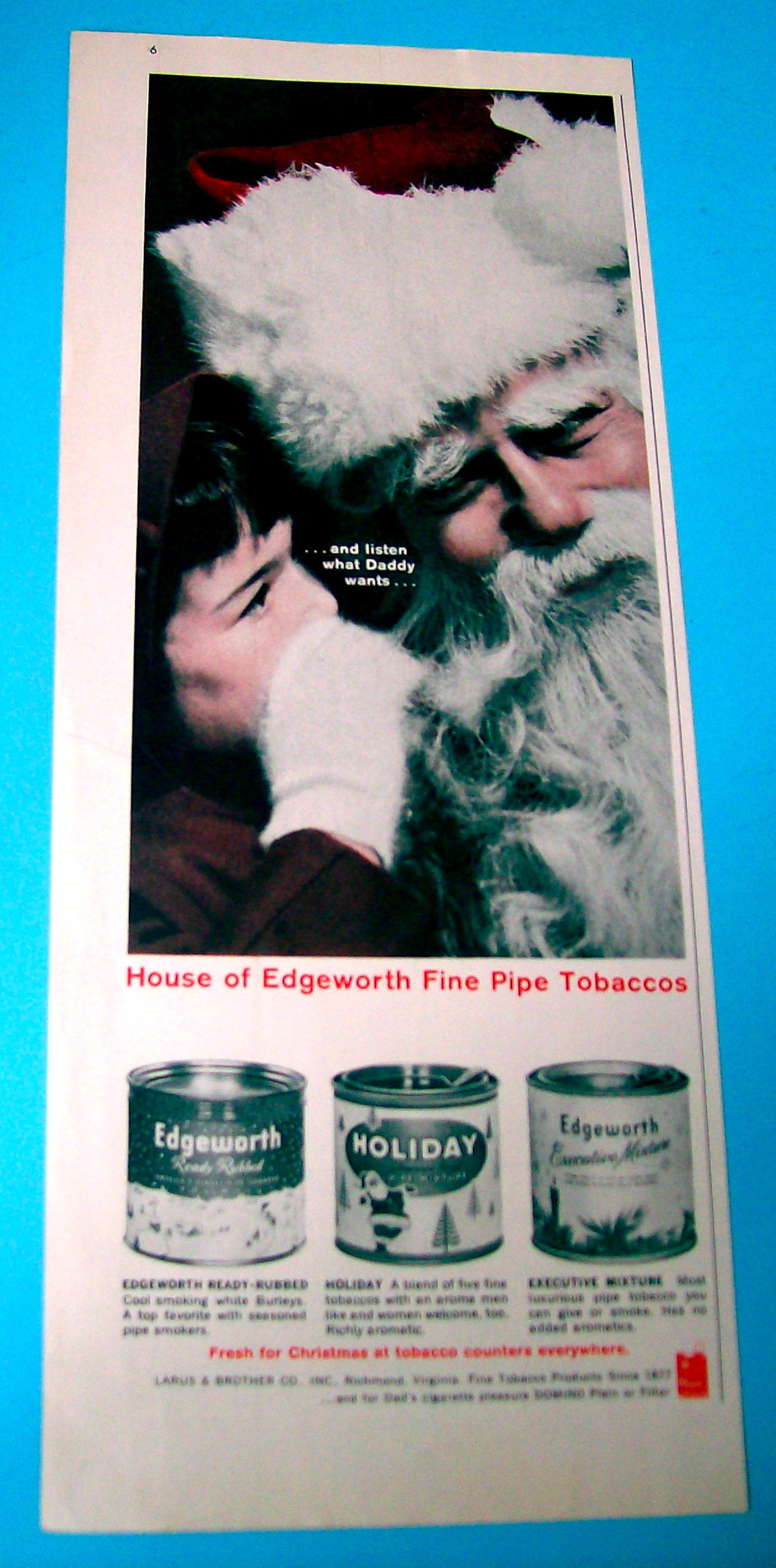 Vintage Ad: 1962 Edgeworth Fine Pipe Tobacco