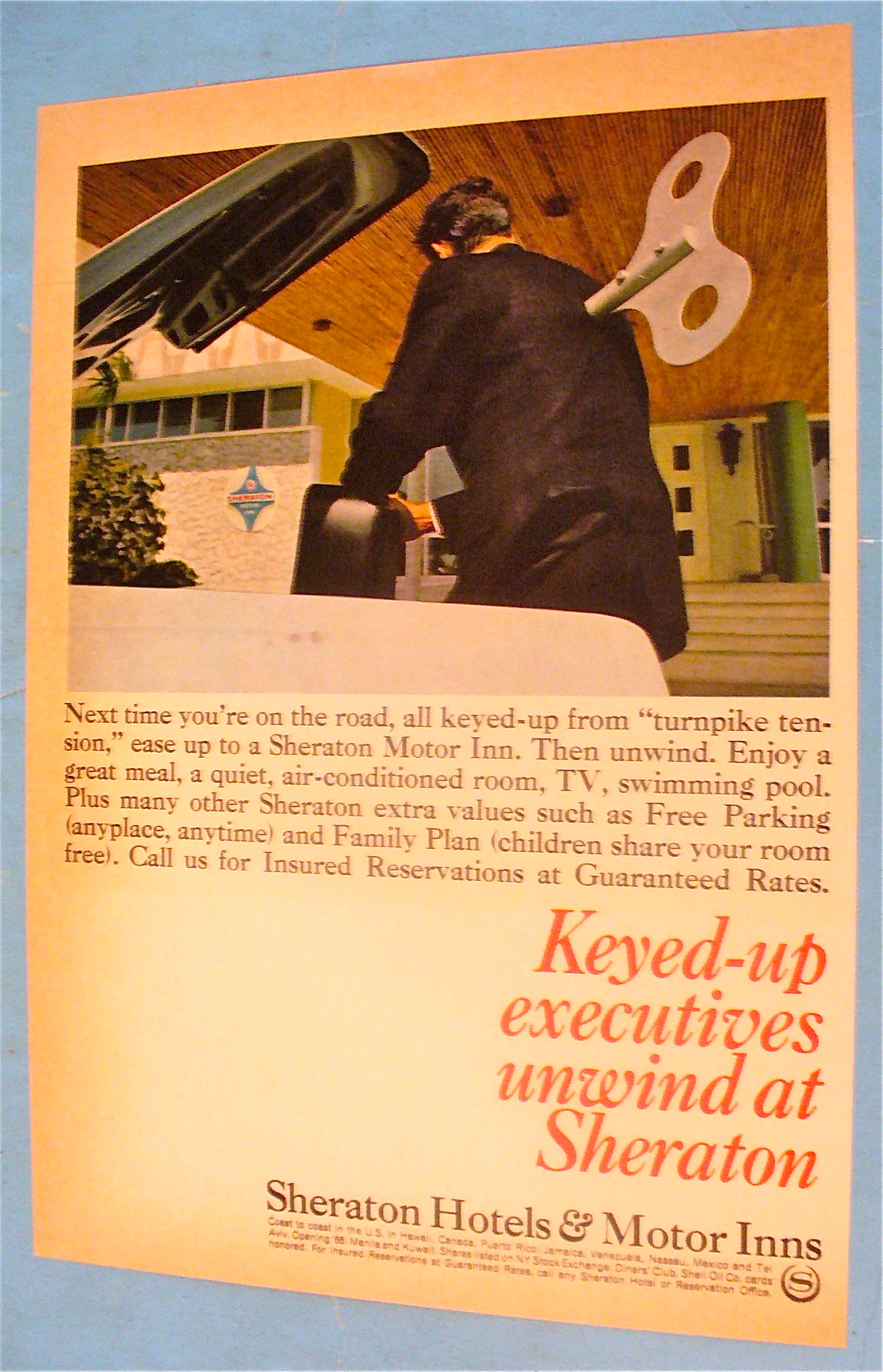 1966 Sheraton Hotels & Inns With Man & Suitcase