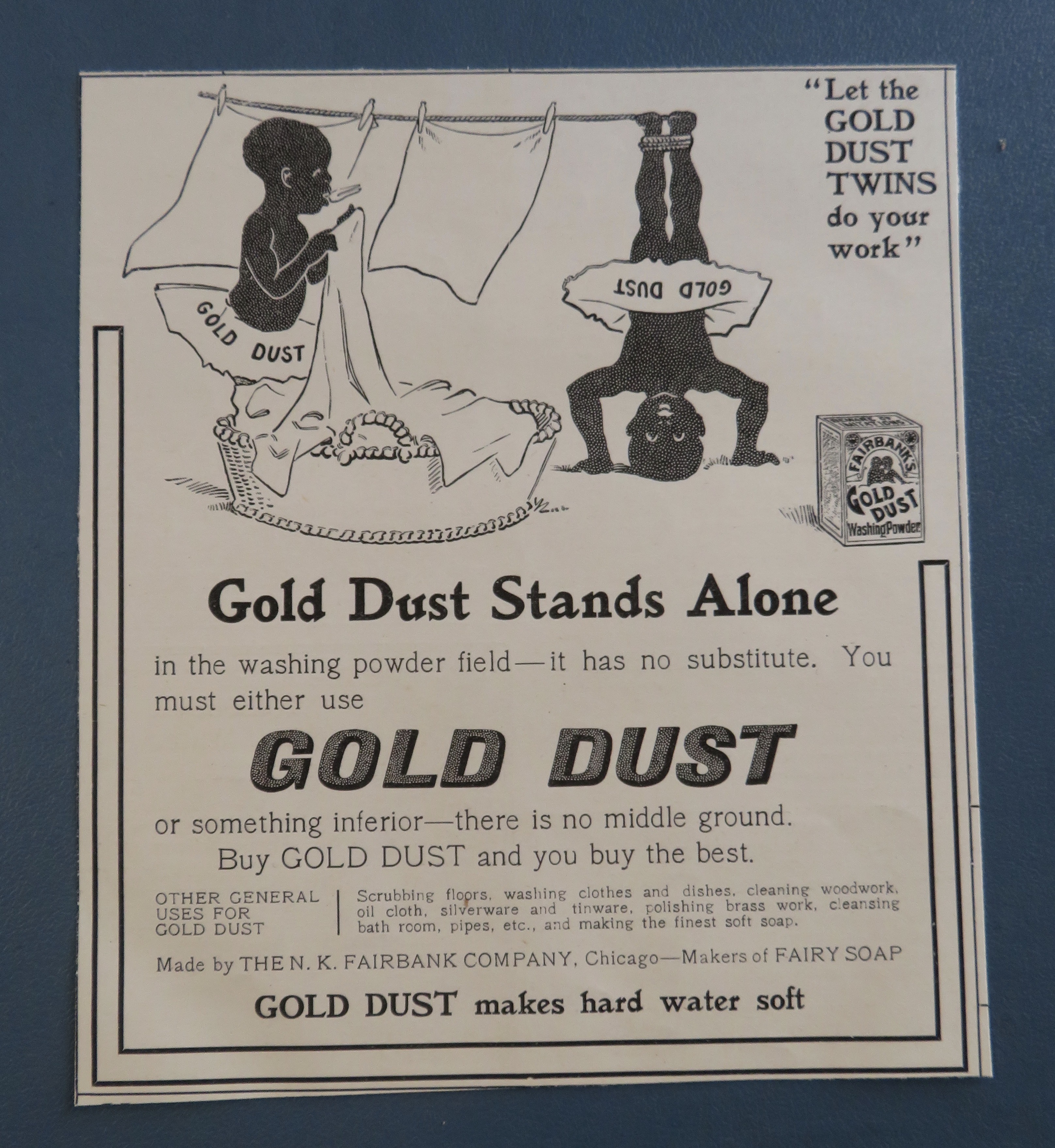 1905 Gold Dust Washing Powder with Gold Dust Twins