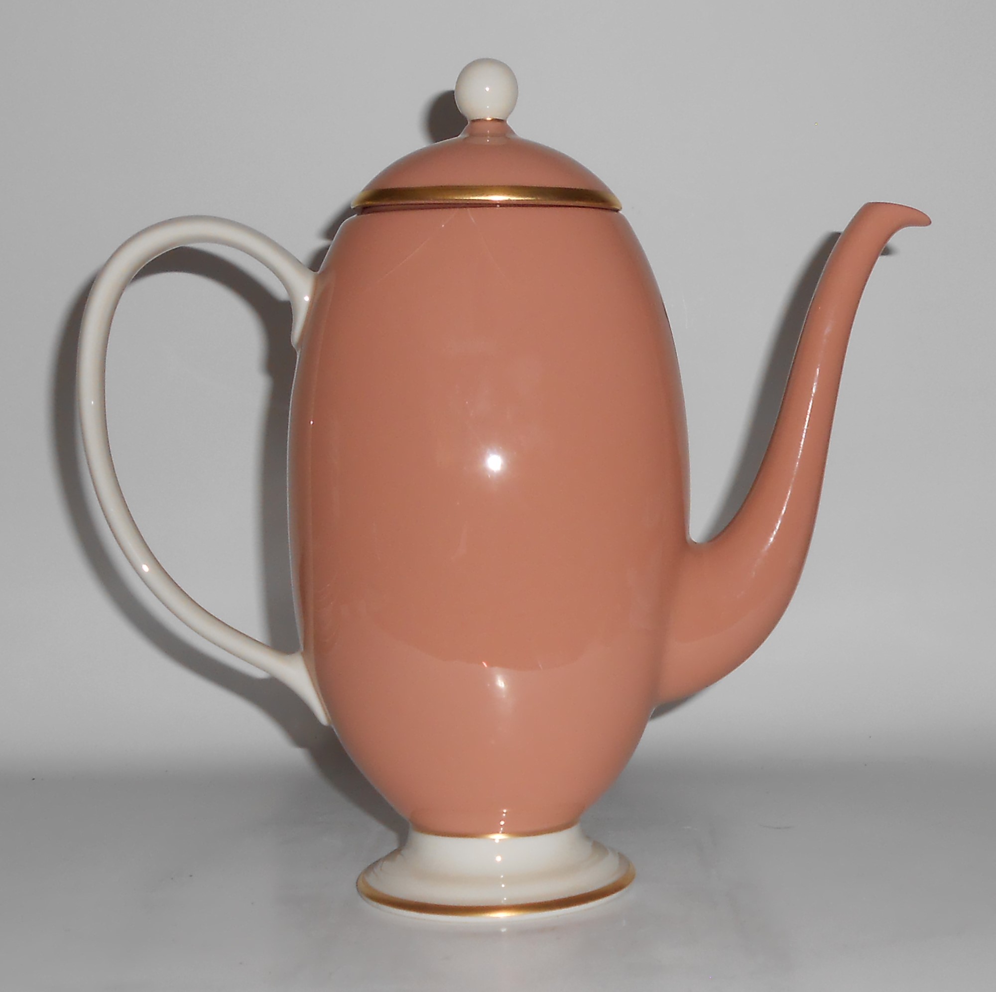Franciscan Fine China Palomar Pink / Gold Coffeepot w/L