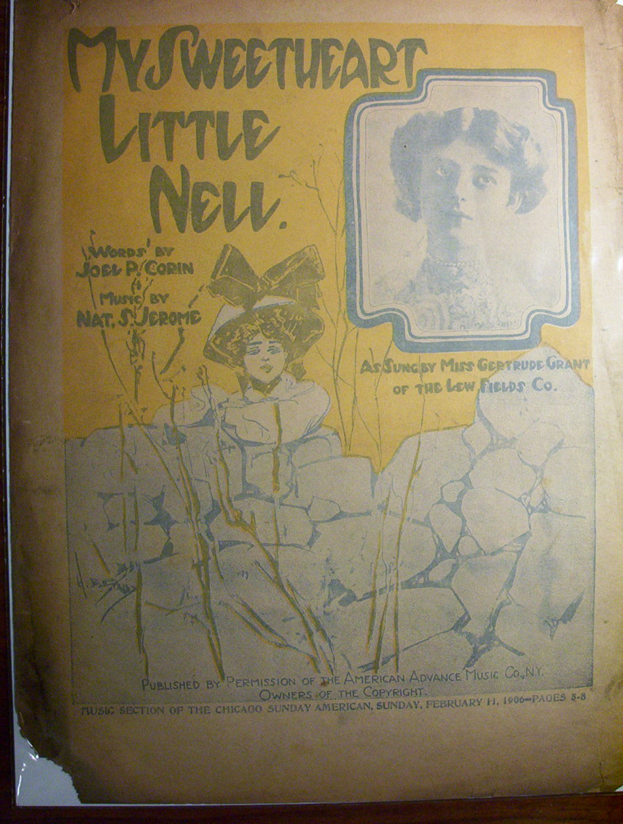 Sheet Music Of 1906 My Sweetheart Little Nell