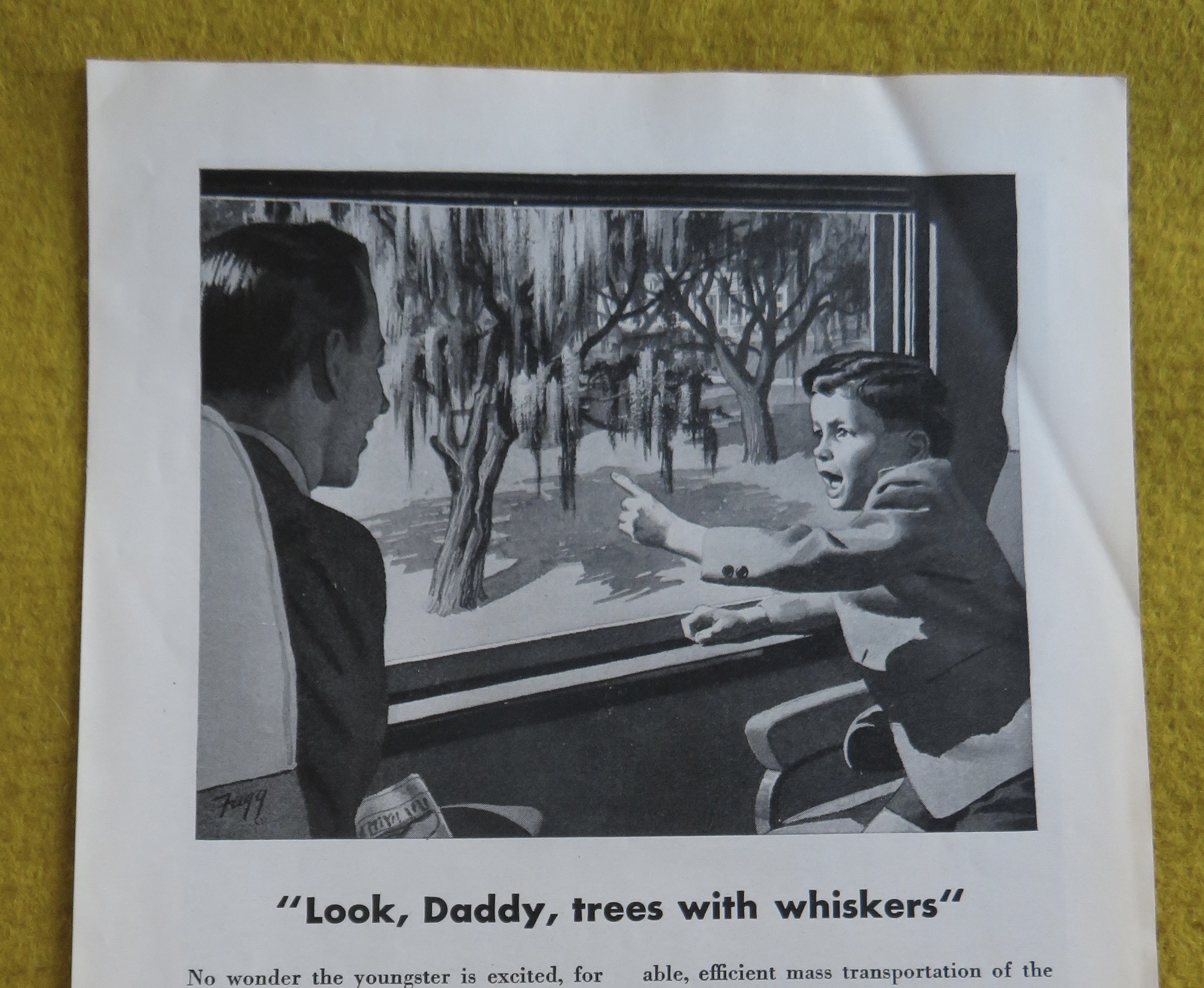 1946 Southern Railway System with Boy & Dad & Trees