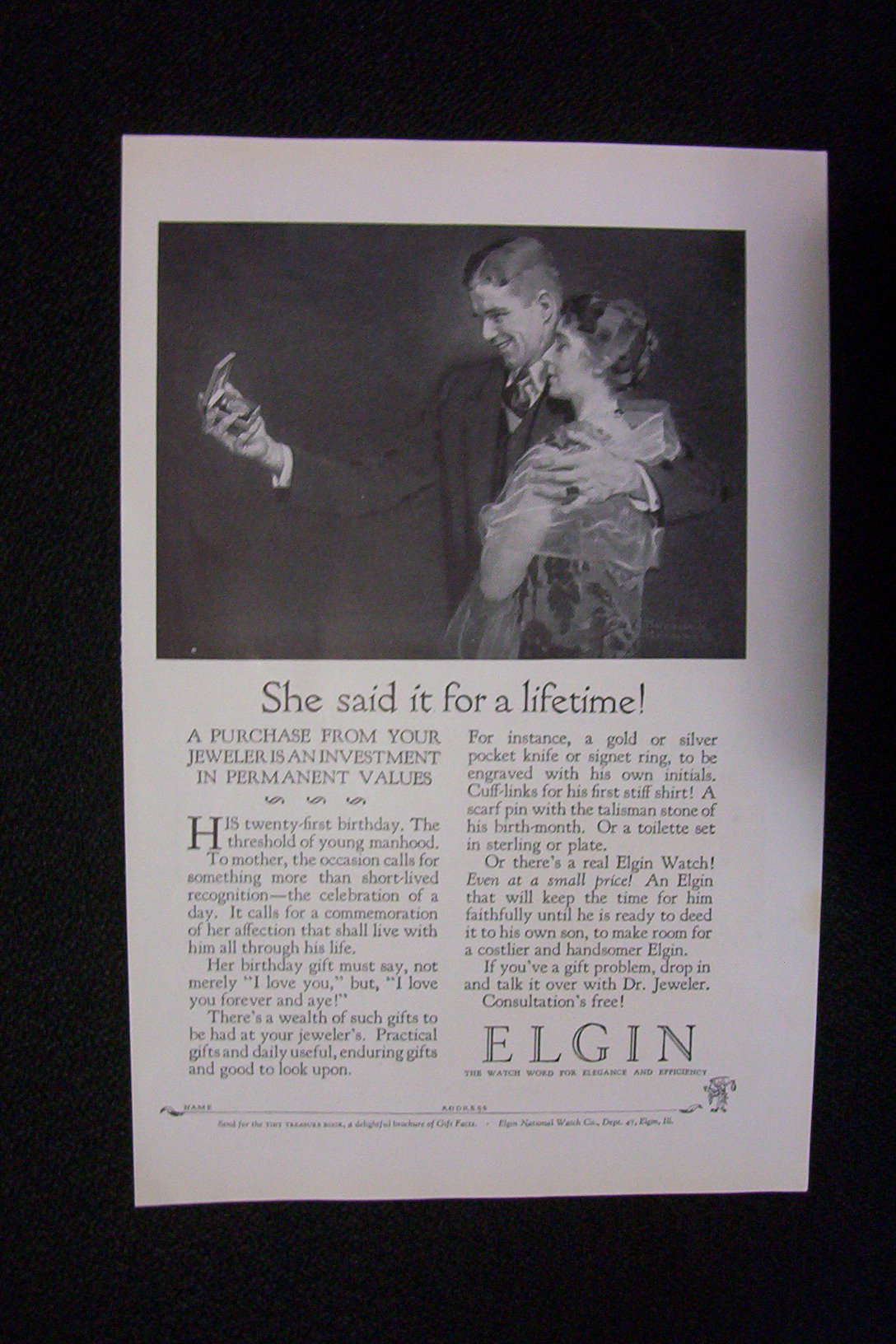 Norman Rockwell Elgin Watch Ad - 1926