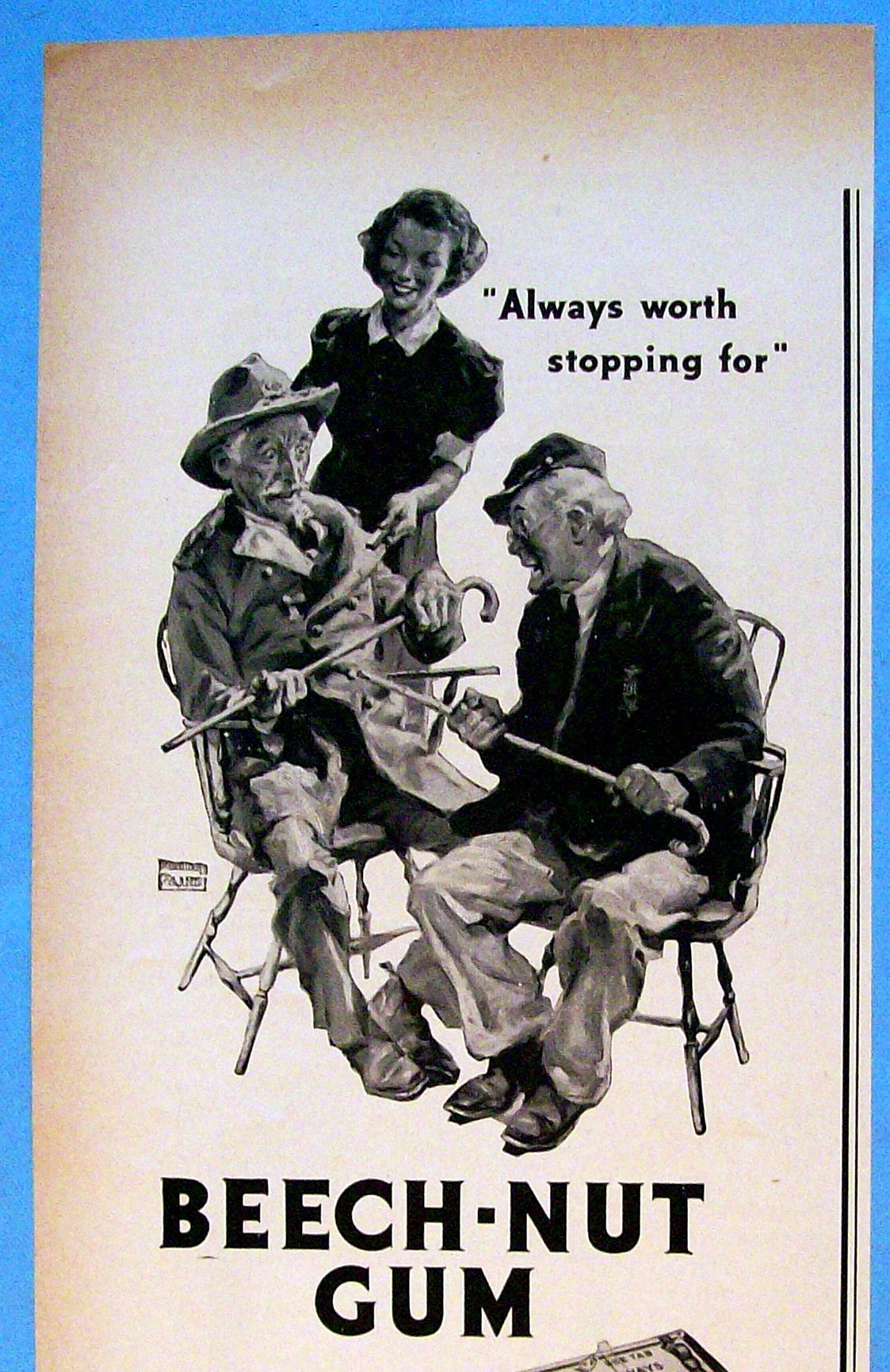 1937 Beech Nut Gum with Two Men & a Girl