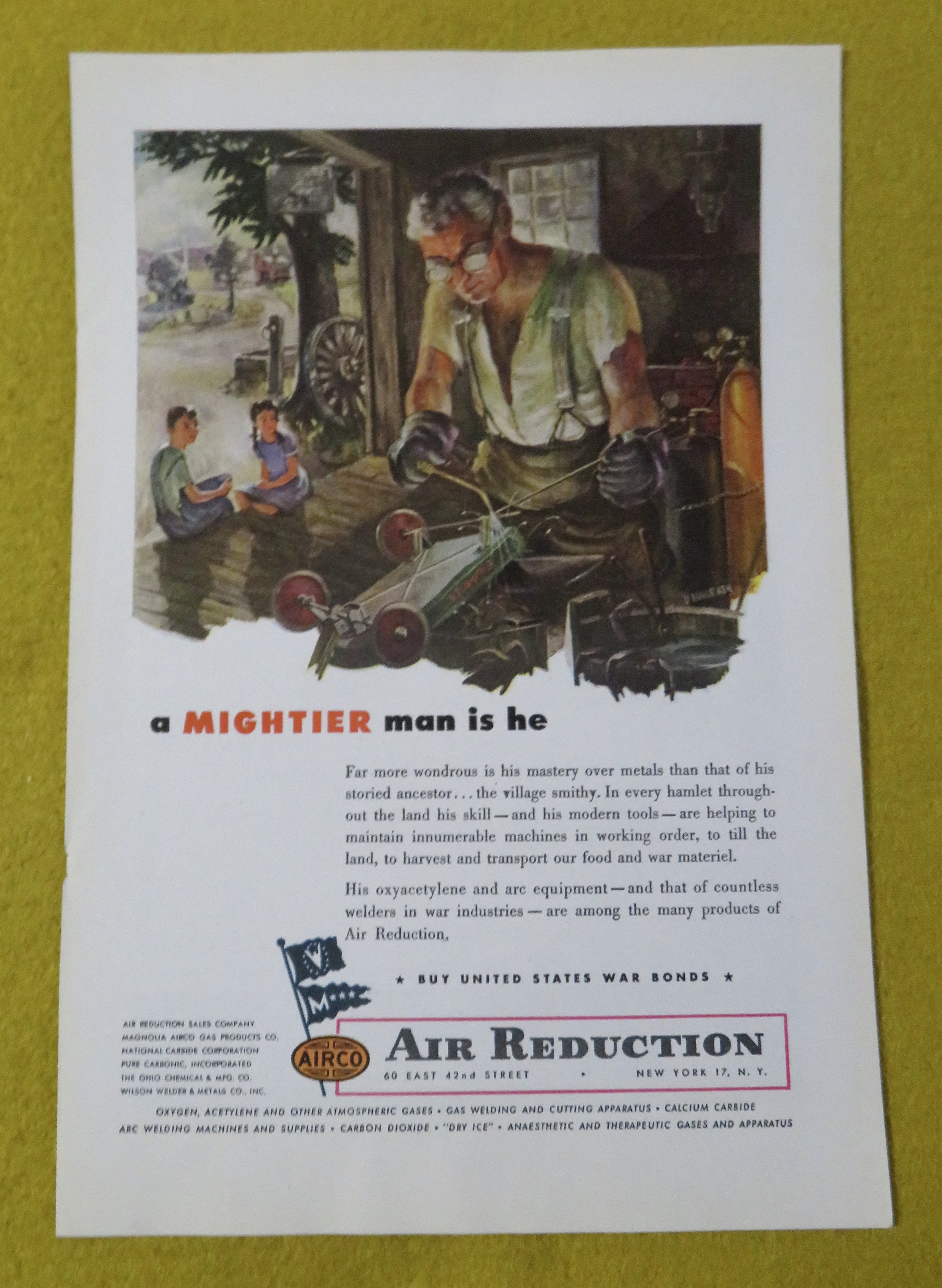 1945 Air Reduction with A Mightier Man Is He