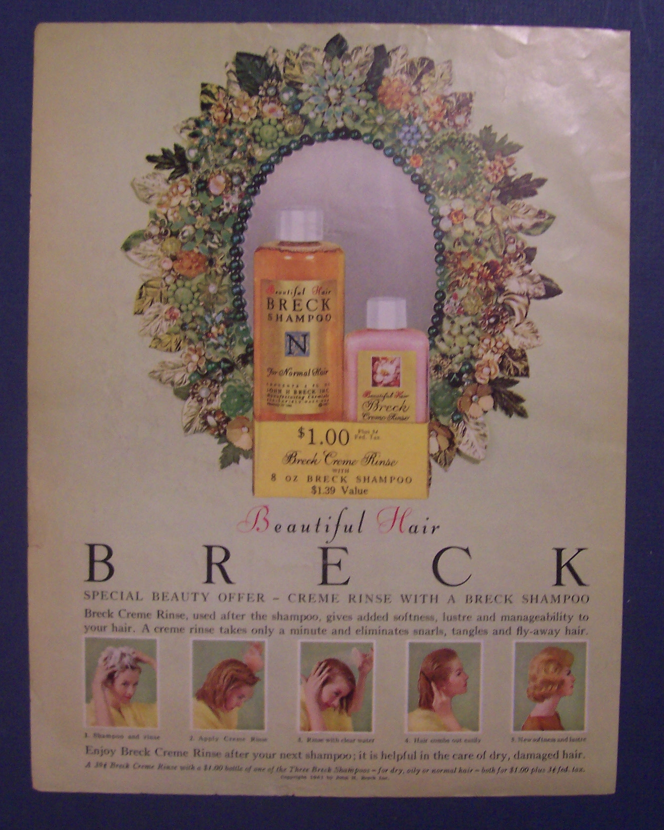 1961  Breck  Shampoo  &  Creme  Rinse