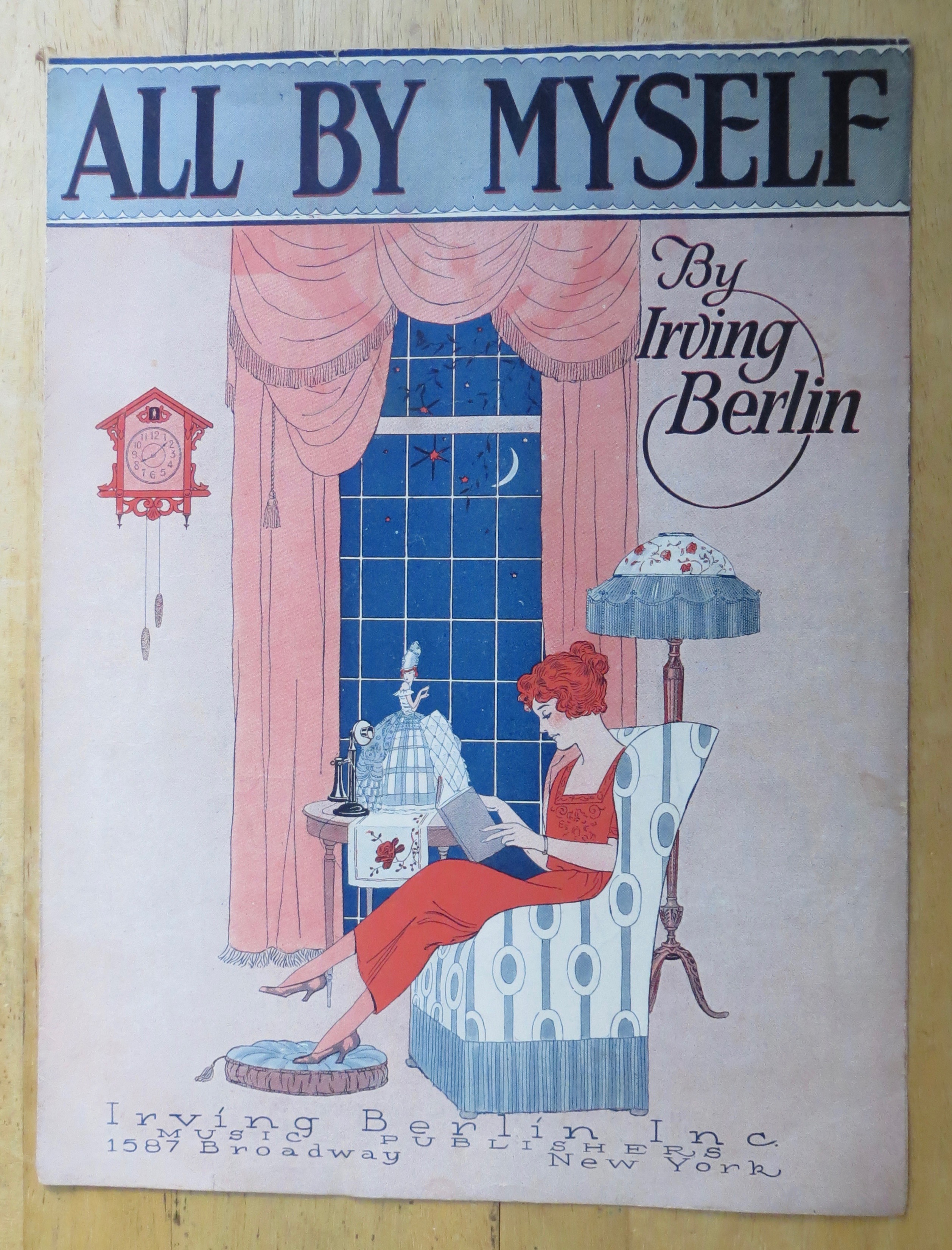 1921 All By Myself Sheet Music By Irving Berlin