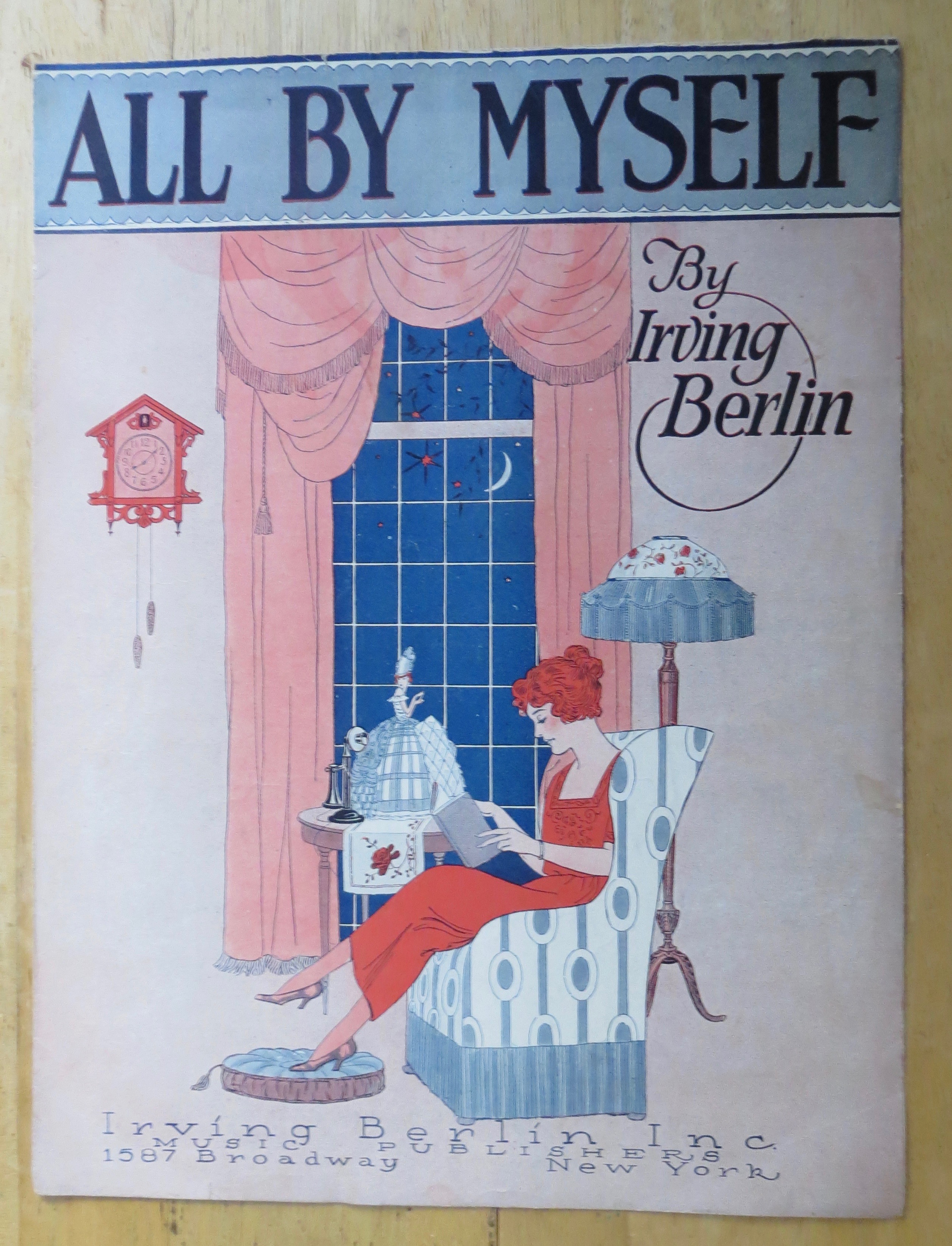 1921 All By Myself Sheet Music By Irving Berlin