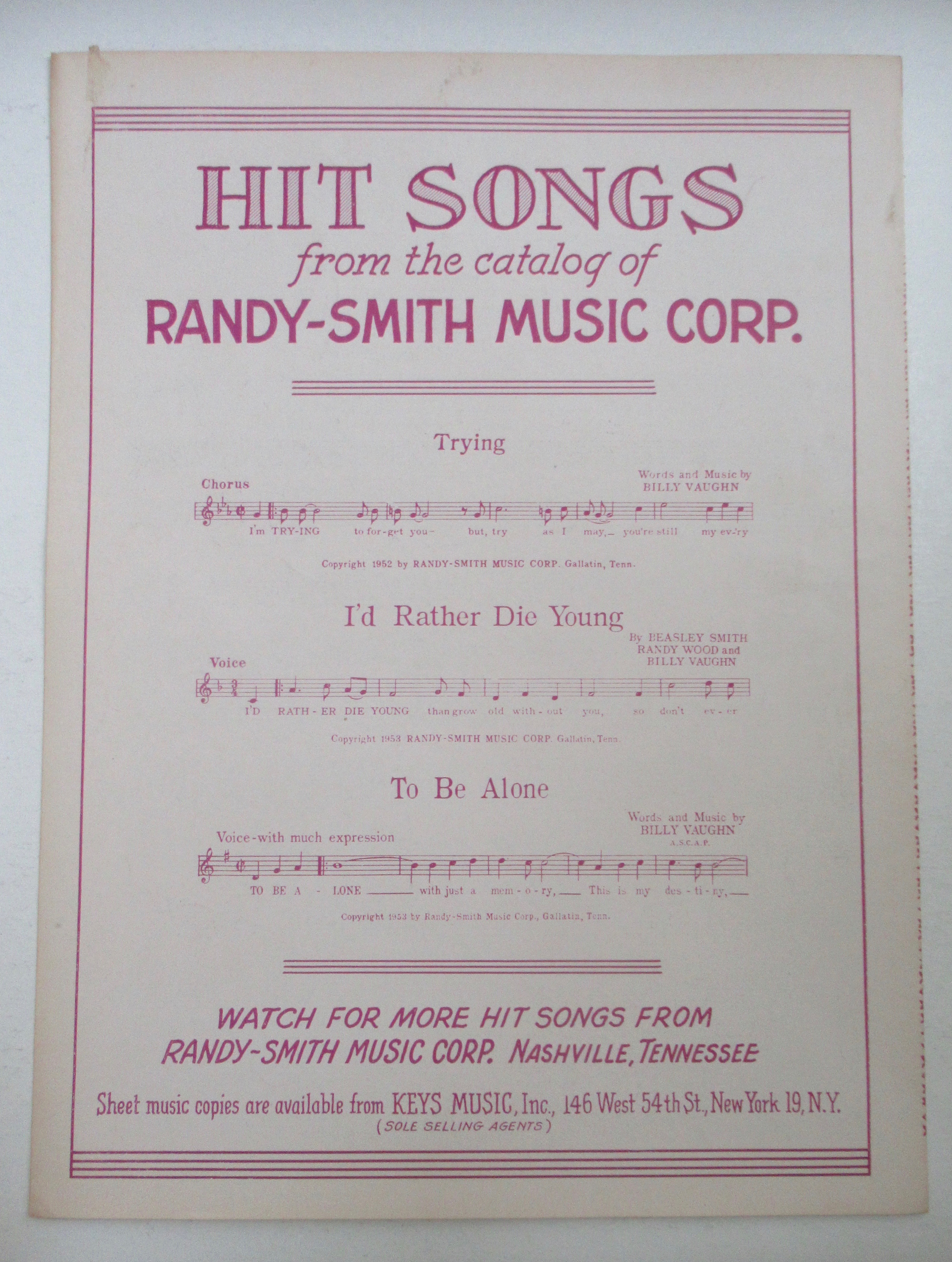 1949 From The Vine Came The Grape Sheet Music