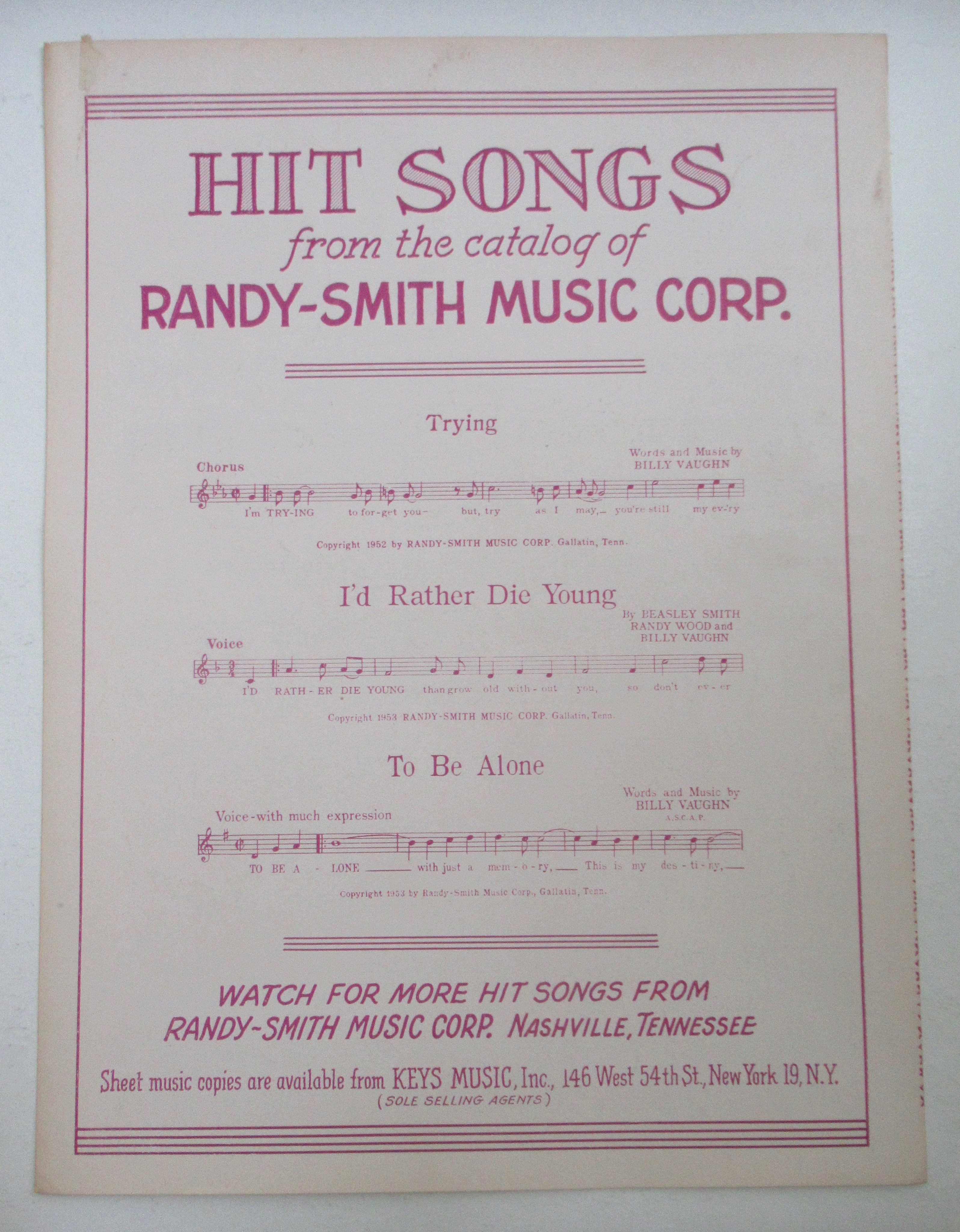 1949 From The Vine Came The Grape Sheet Music