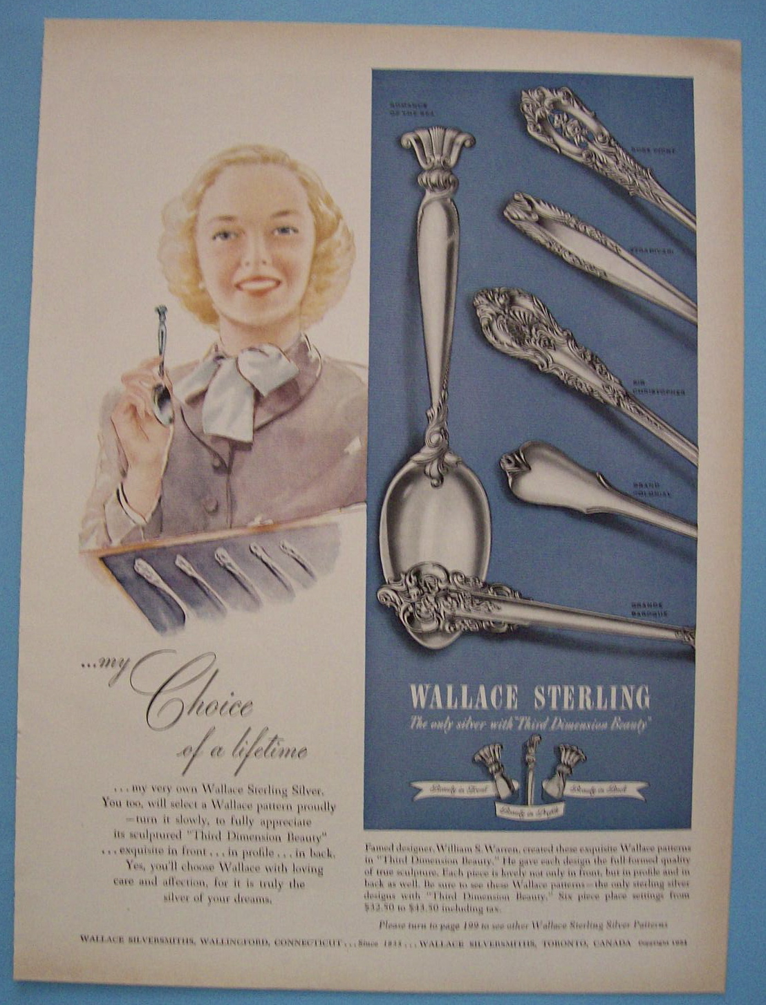 1951 Wallace Sterling Silver with 6 Different Styles