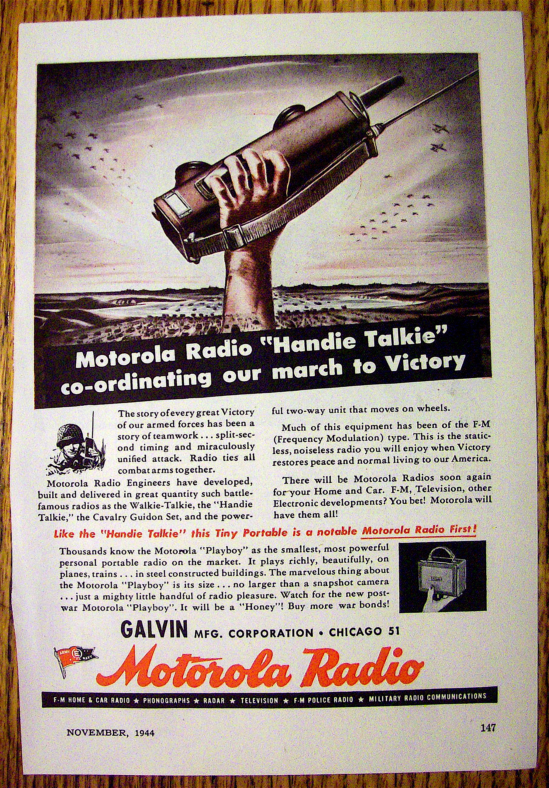 1944 Motorola Radio with Handie Talkie