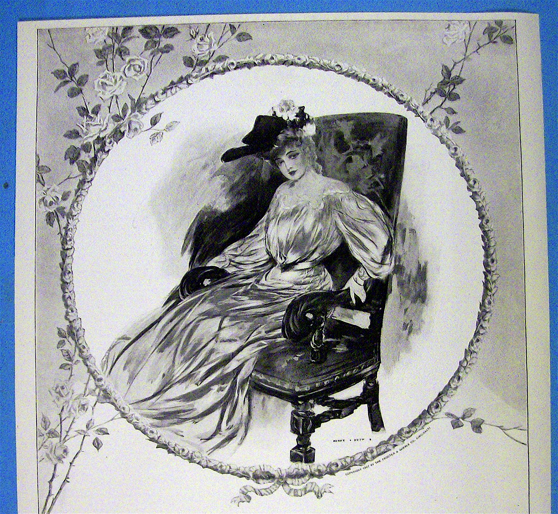 1907 Ivory Soap with Lovely Woman Sitting In Chair